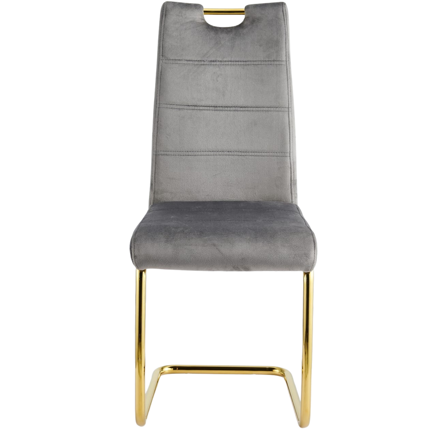Chaise en Velours – Pieds en Acier Inoxydable Argenté ou Doré