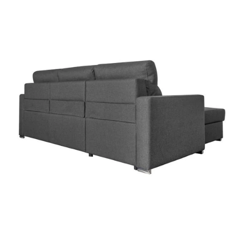 Canapé d'angle réversible convertible en tissu