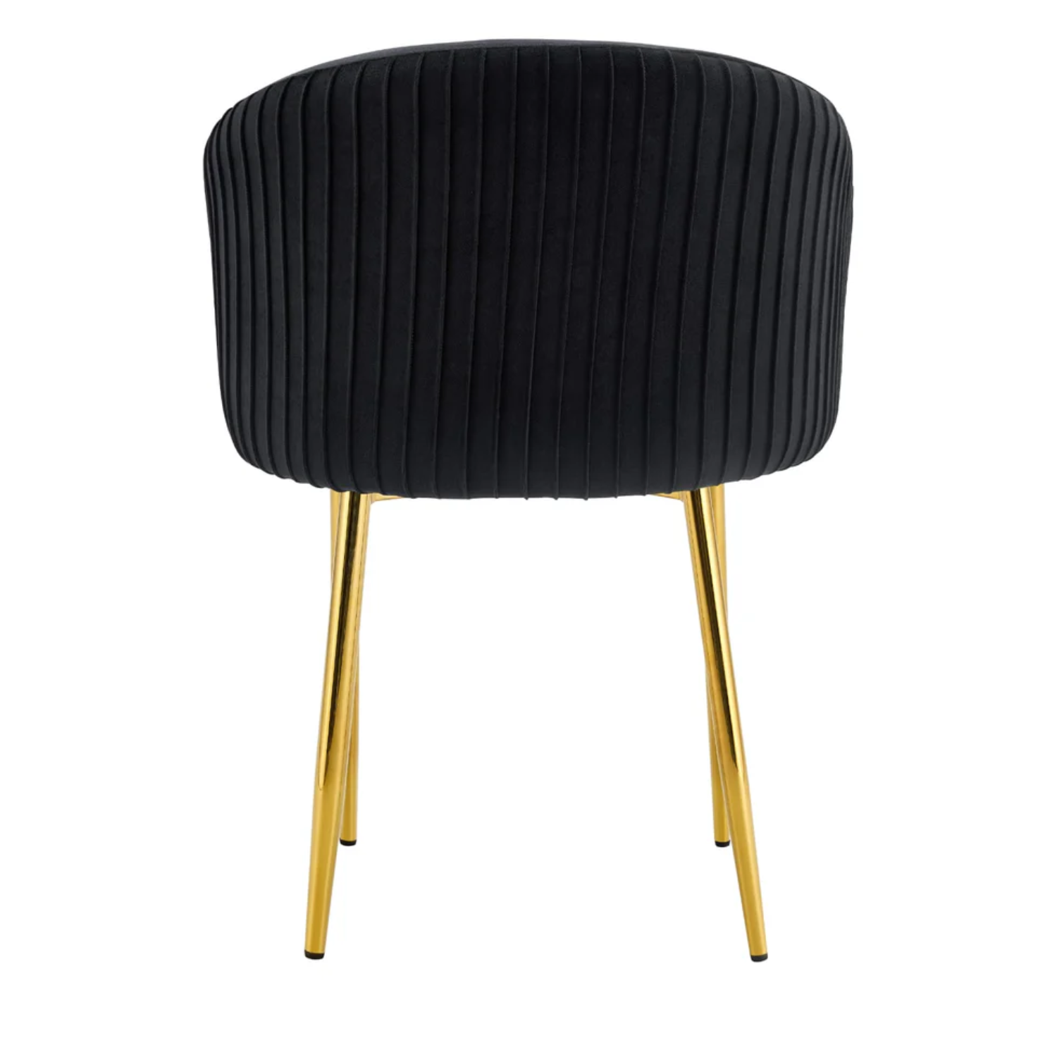 Chaise avec assise en velours et piètement en acier