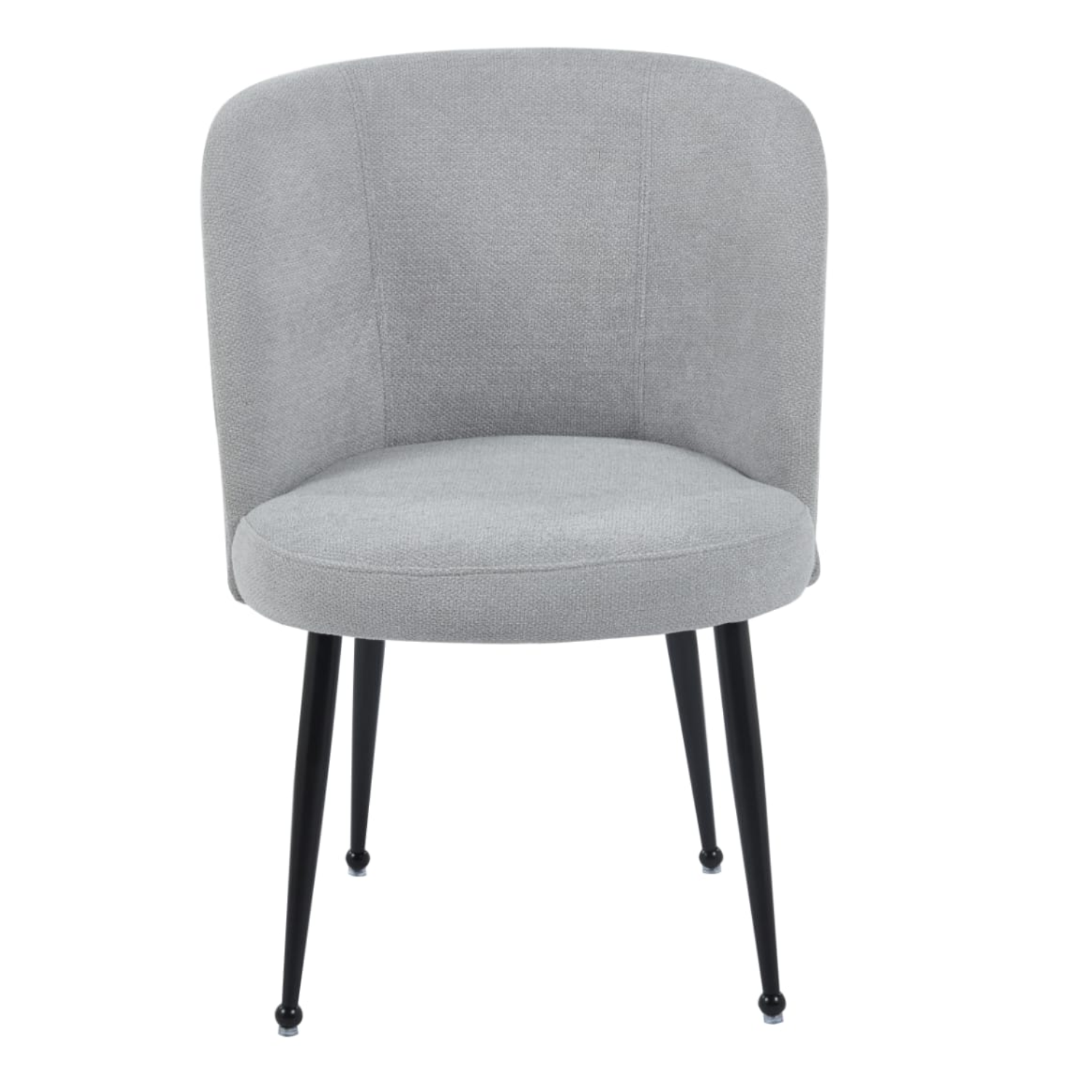 Chaise en tissu effet lin avec piètement métal– Design moderne et confortable