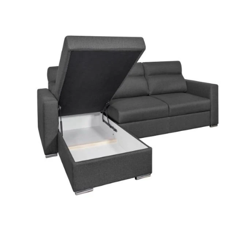 Canapé d'angle réversible convertible en tissu