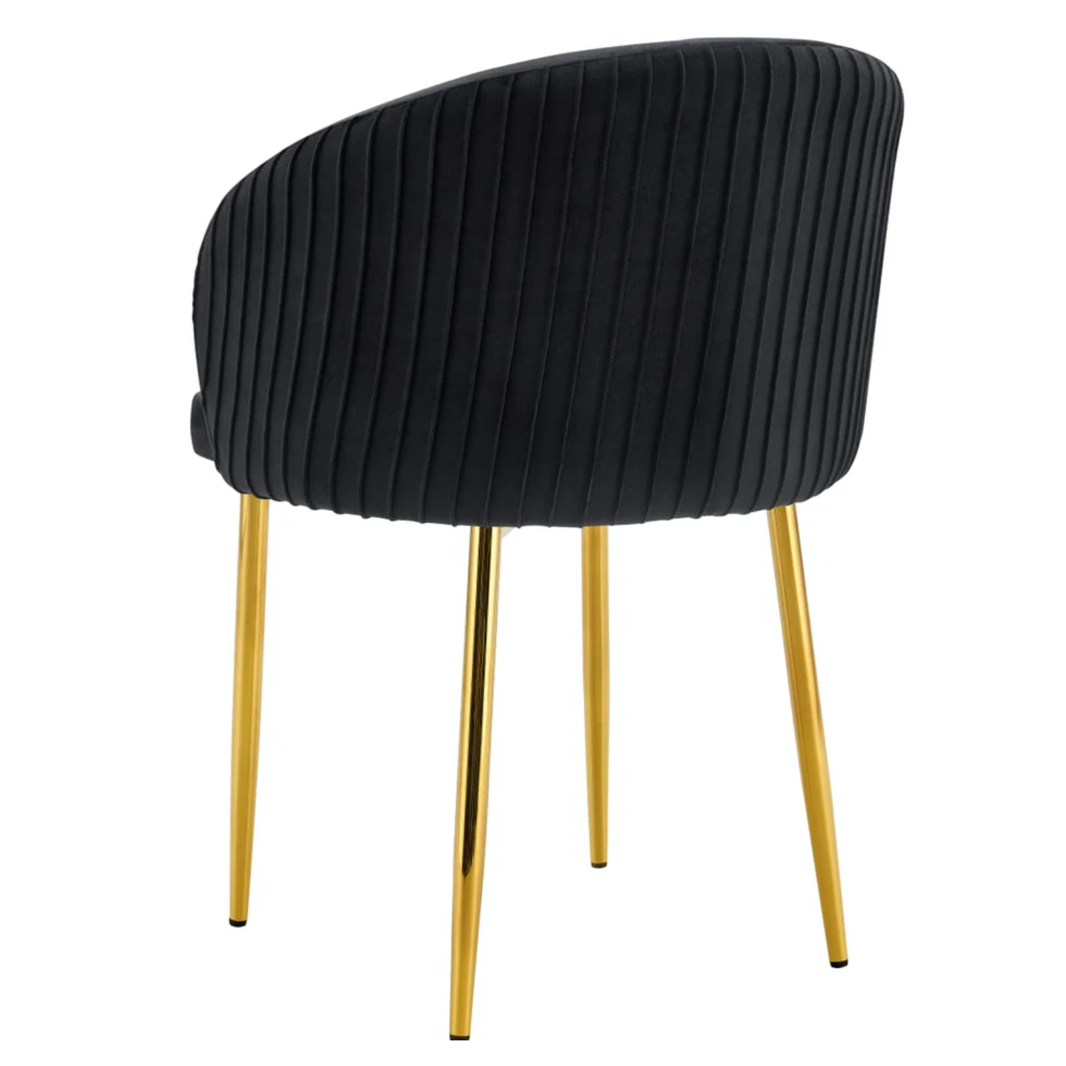 Chaise avec assise en velours et piètement en acier