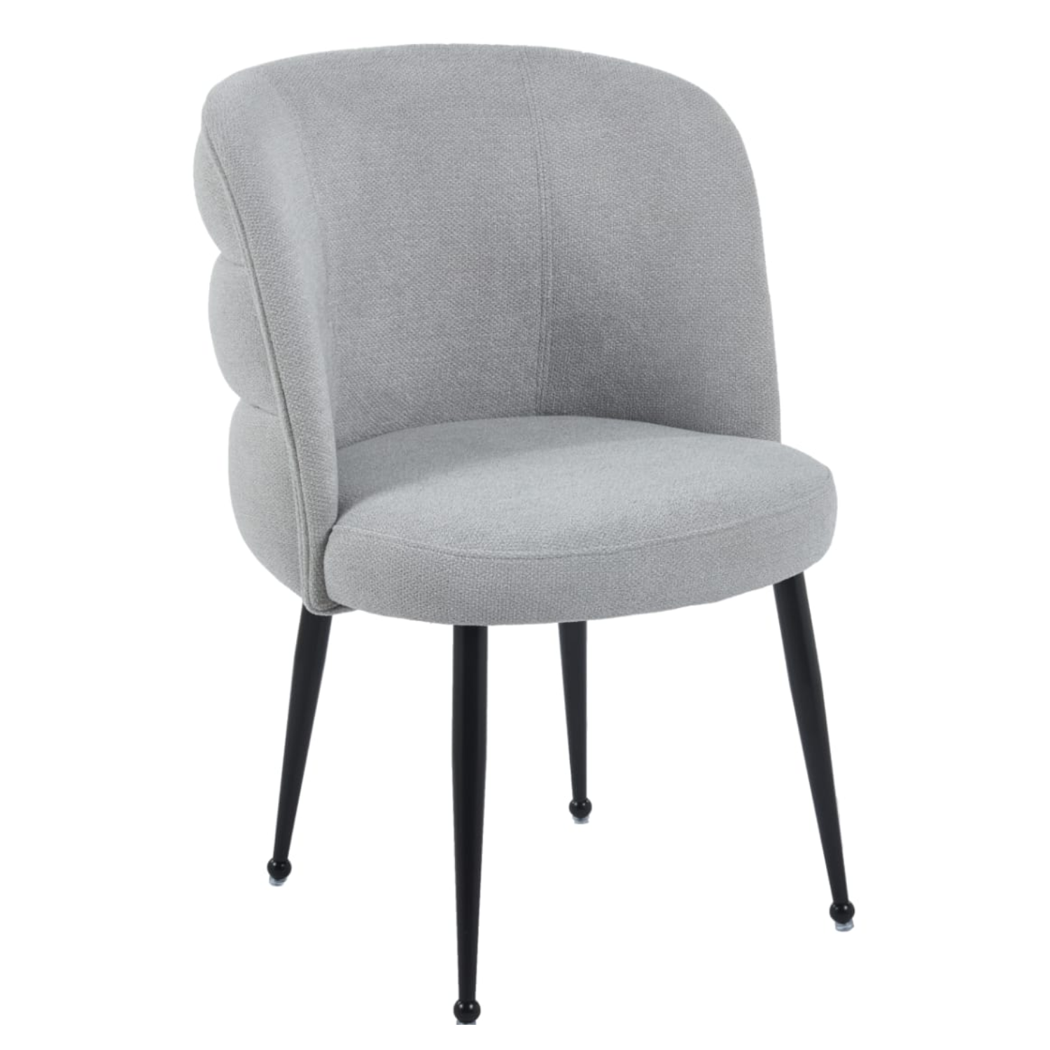 Chaise en tissu effet lin avec piètement métal– Design moderne et confortable
