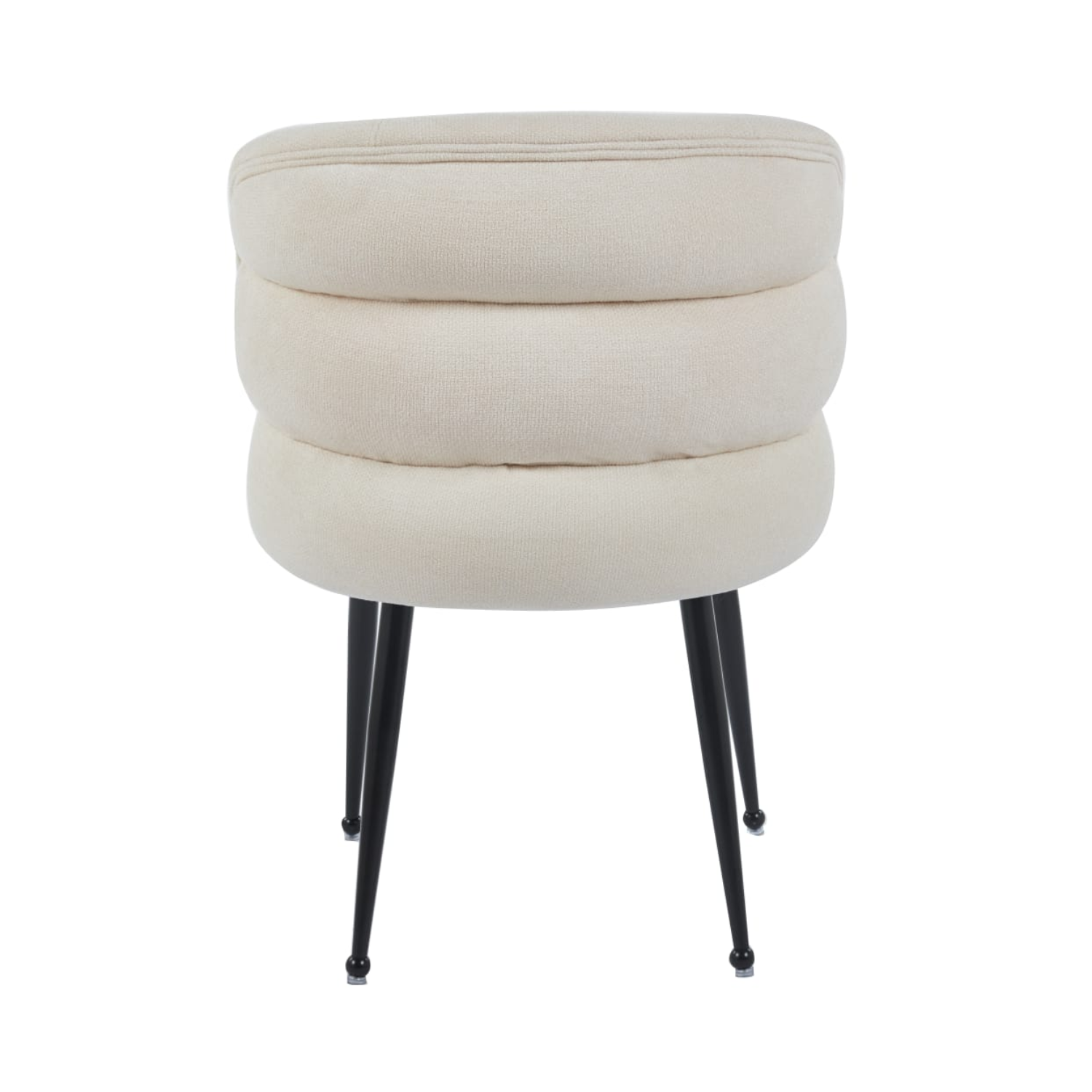 Chaise en tissu effet lin avec piètement métal– Design moderne et confortable
