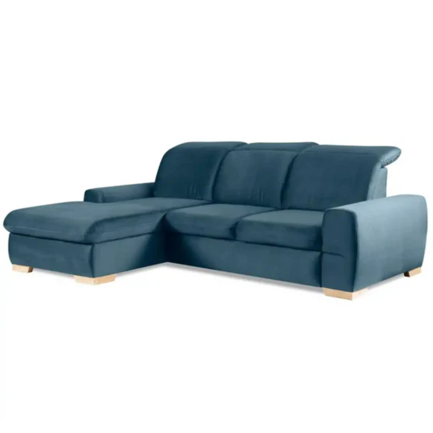 Canapé d’angle réversible avec couchage 200x140 cm et rangement intégré