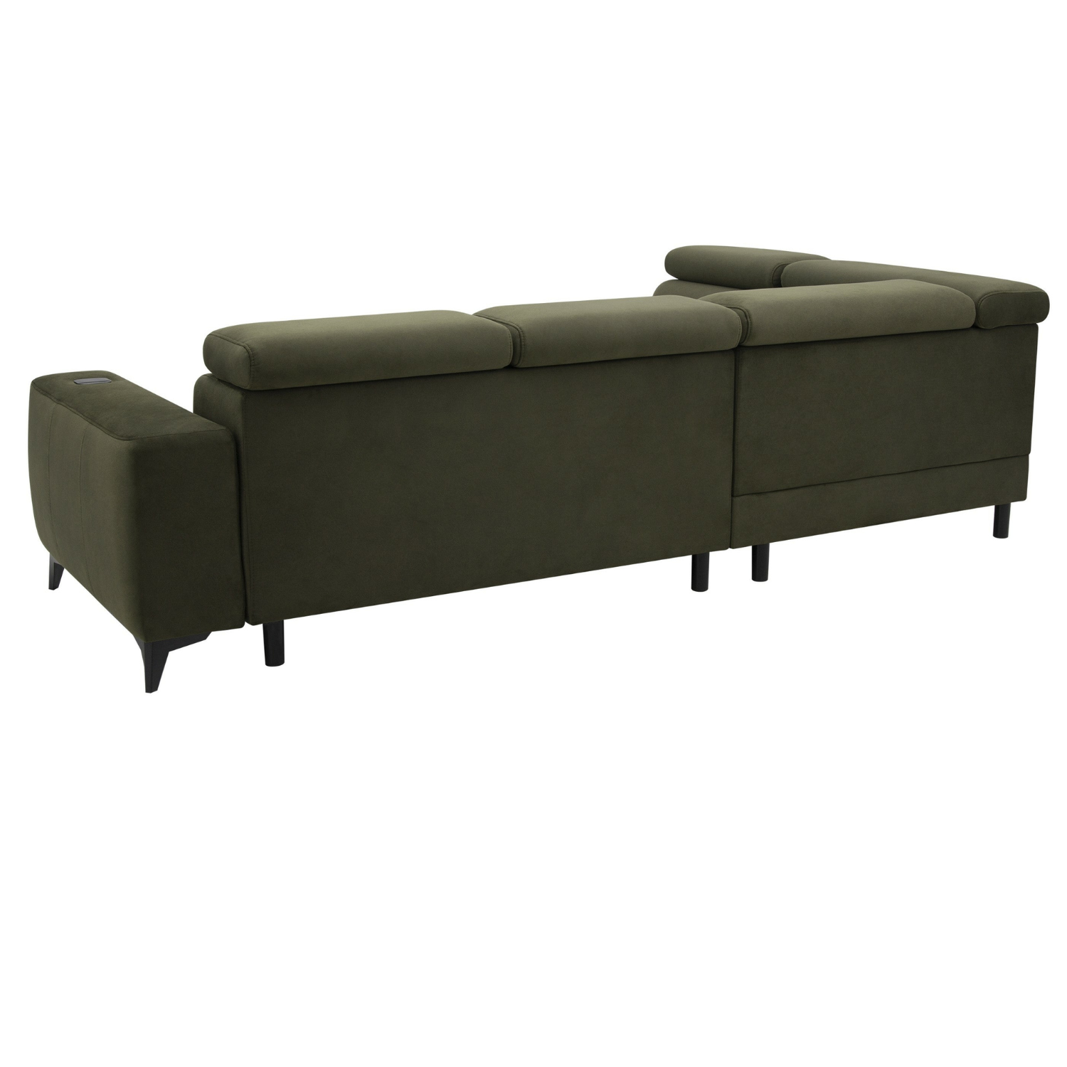 Canapé d’angle fonction couchage, rangement et chargeur téléphone à induction