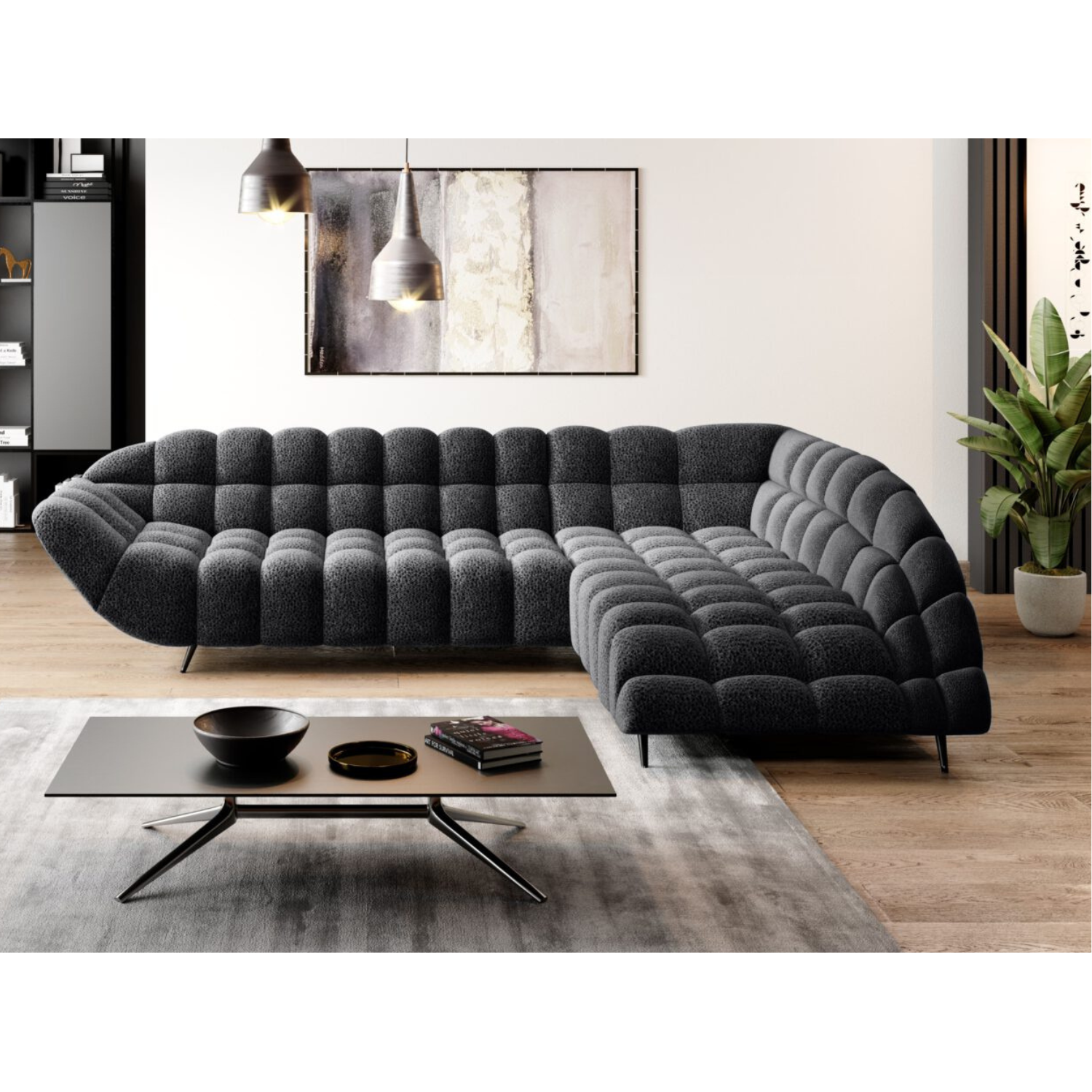 Canapé d’Angle – Design Moderne avec Profondeur d’Assise Réglable Électriquement