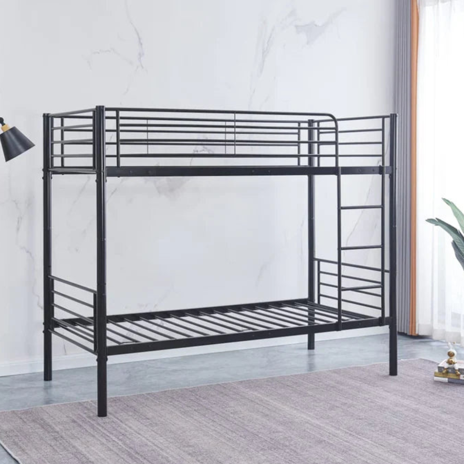 Lit superposé séparable revêtement et sommier en acier 90x 190cm