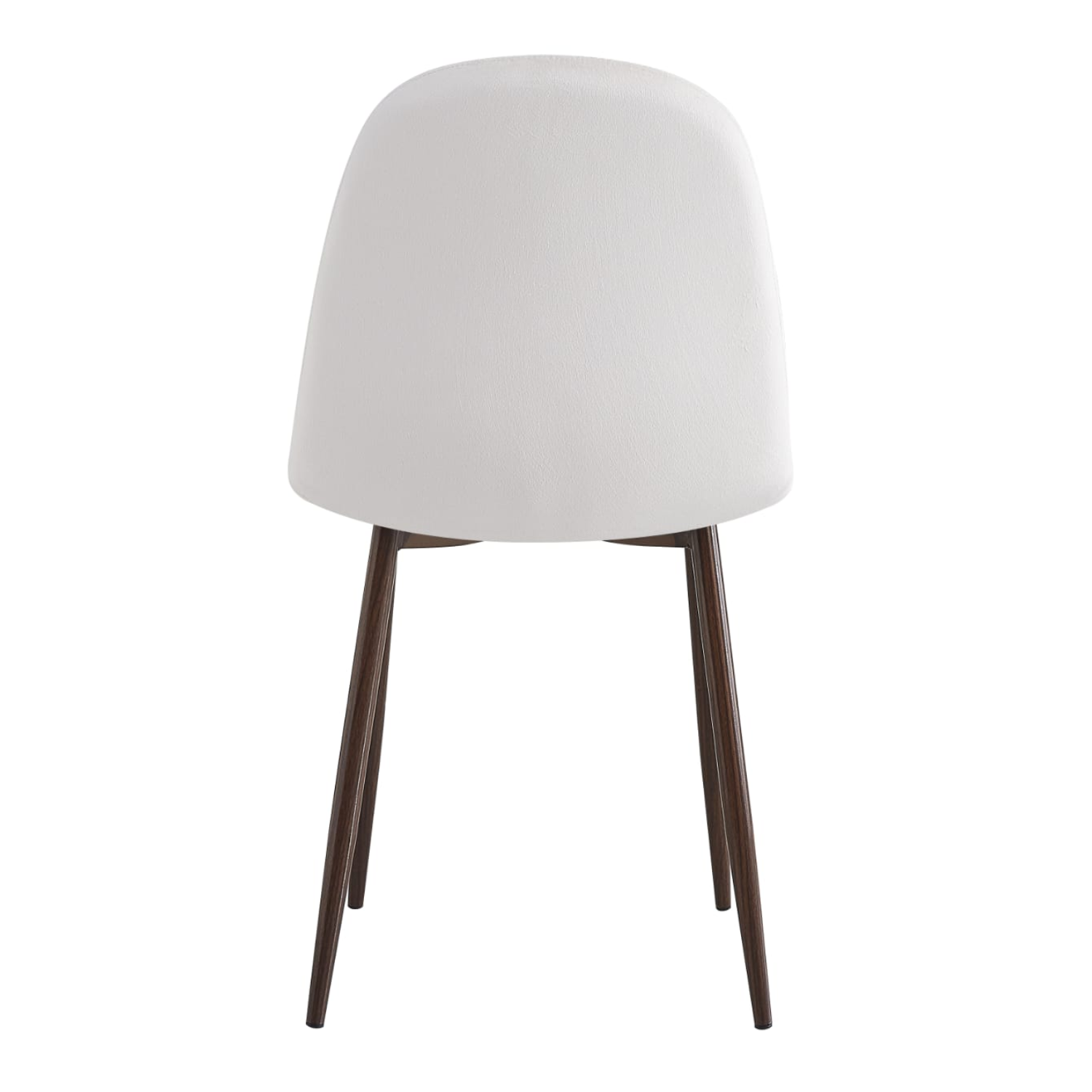 Chaise scandinave avec pieds métal effet bois noyer et Assise velours beige