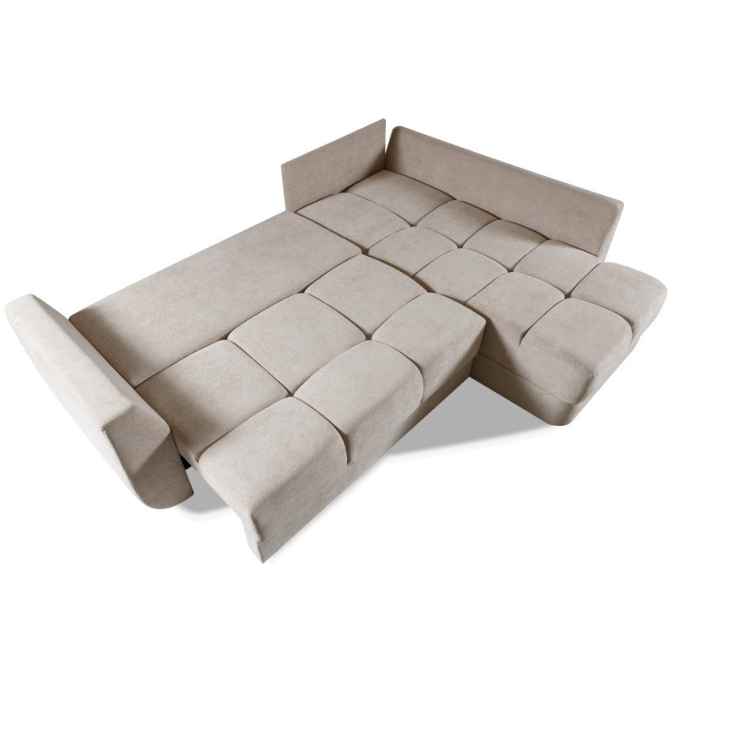 Canapé d’angle convertible avec rangement – 258 cm – Tissu Gerra 15