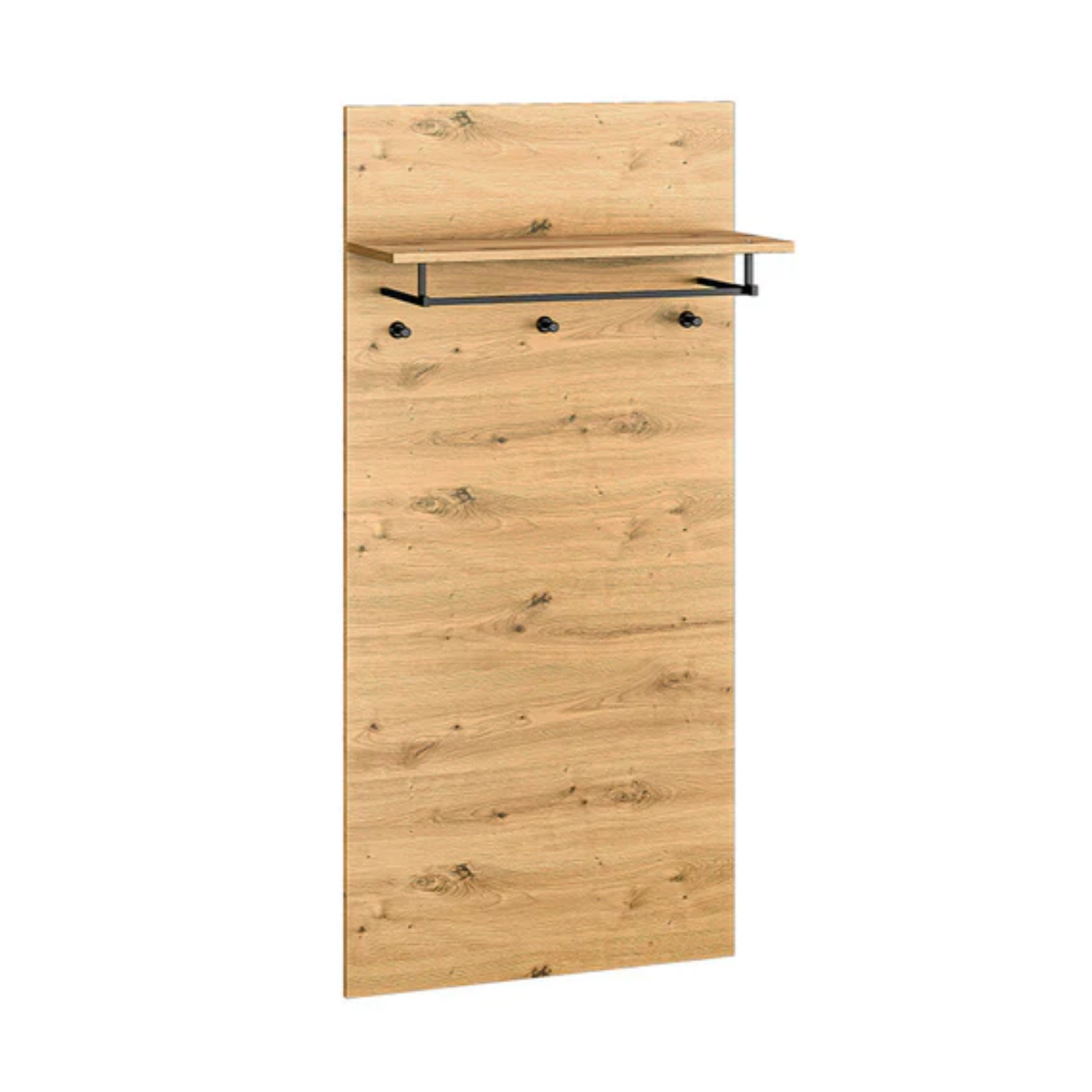 Cintre mural rembourré en chêne artisanal – Élégance pratique pour votre intérieur