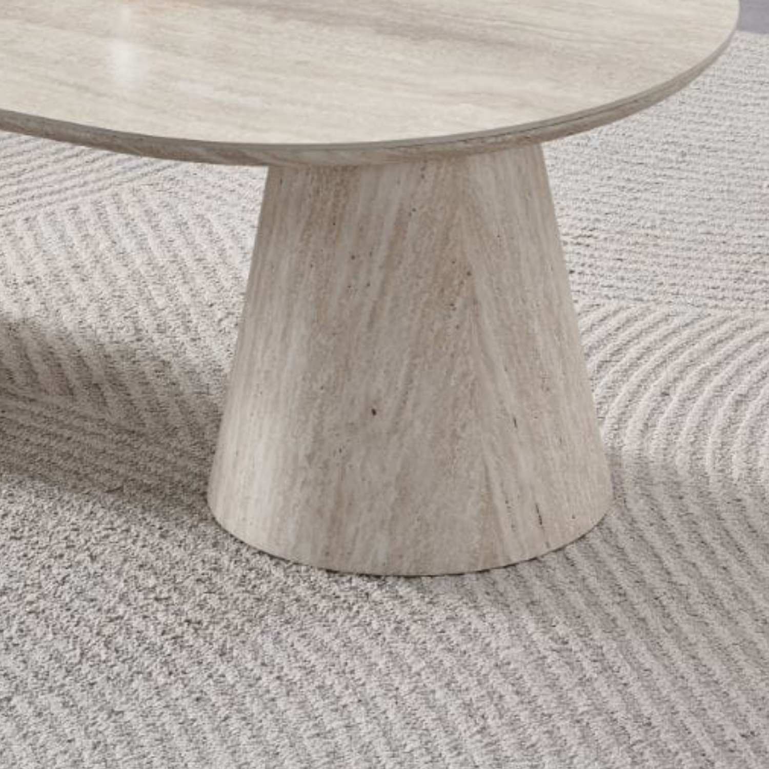 Table Basse en Céramique Effet Travertin – Design Élégant & Résistant pour Salon Contemporain