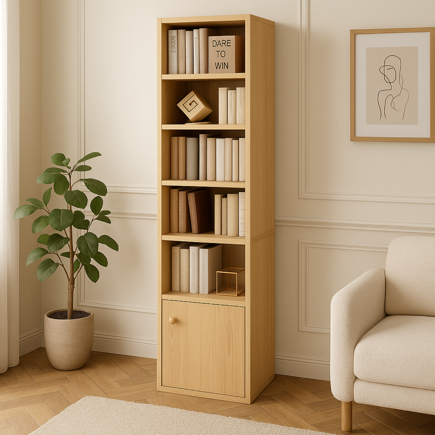 Bibliothèque en Bois – 180×33×30 cm