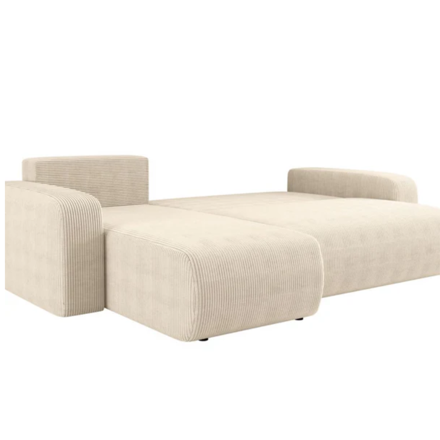 Canapé d'angle convertible et réversible 4 places en velours côtelé