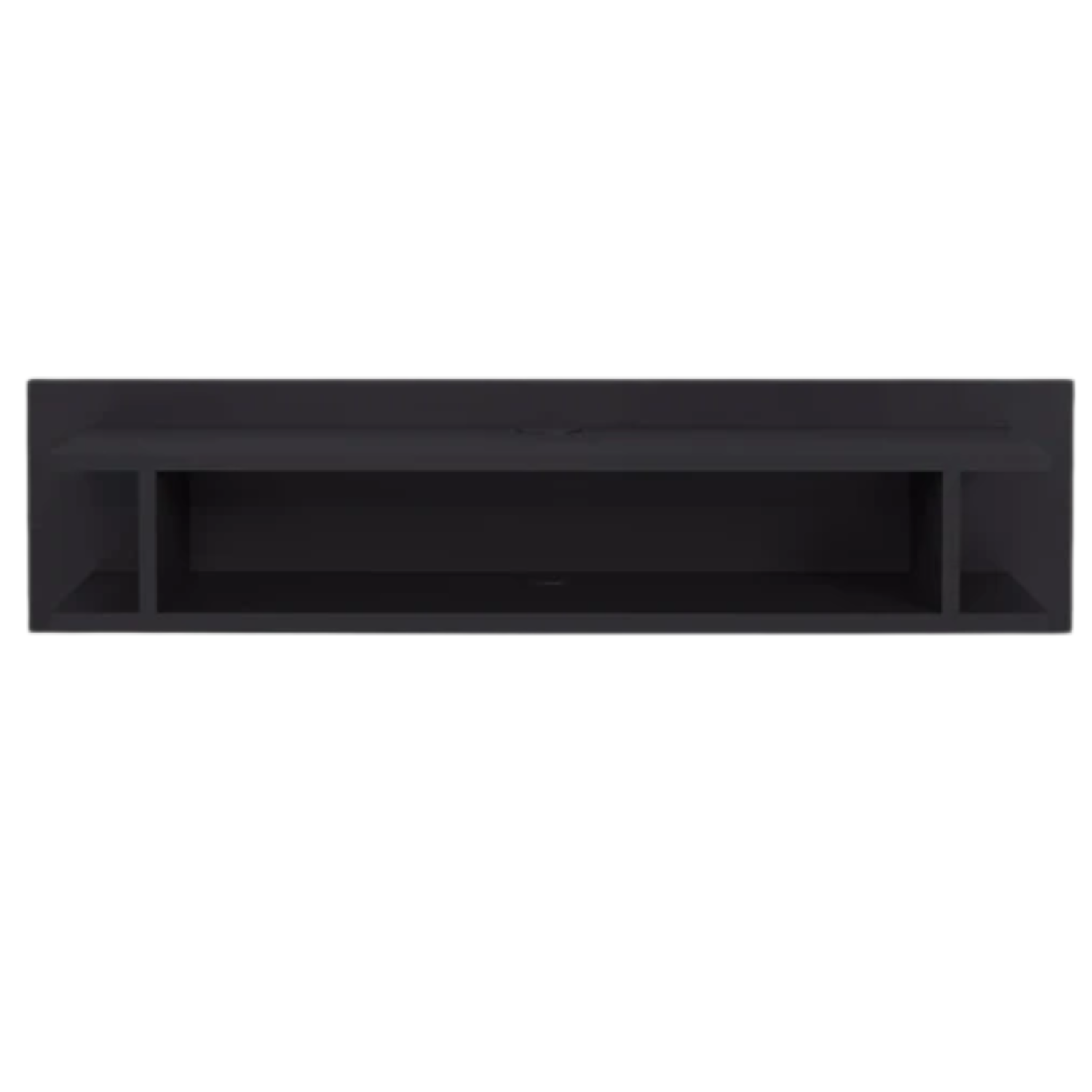 Meuble TV Suspendu OSCARO en bois couleur noir 120 cm avec rangement