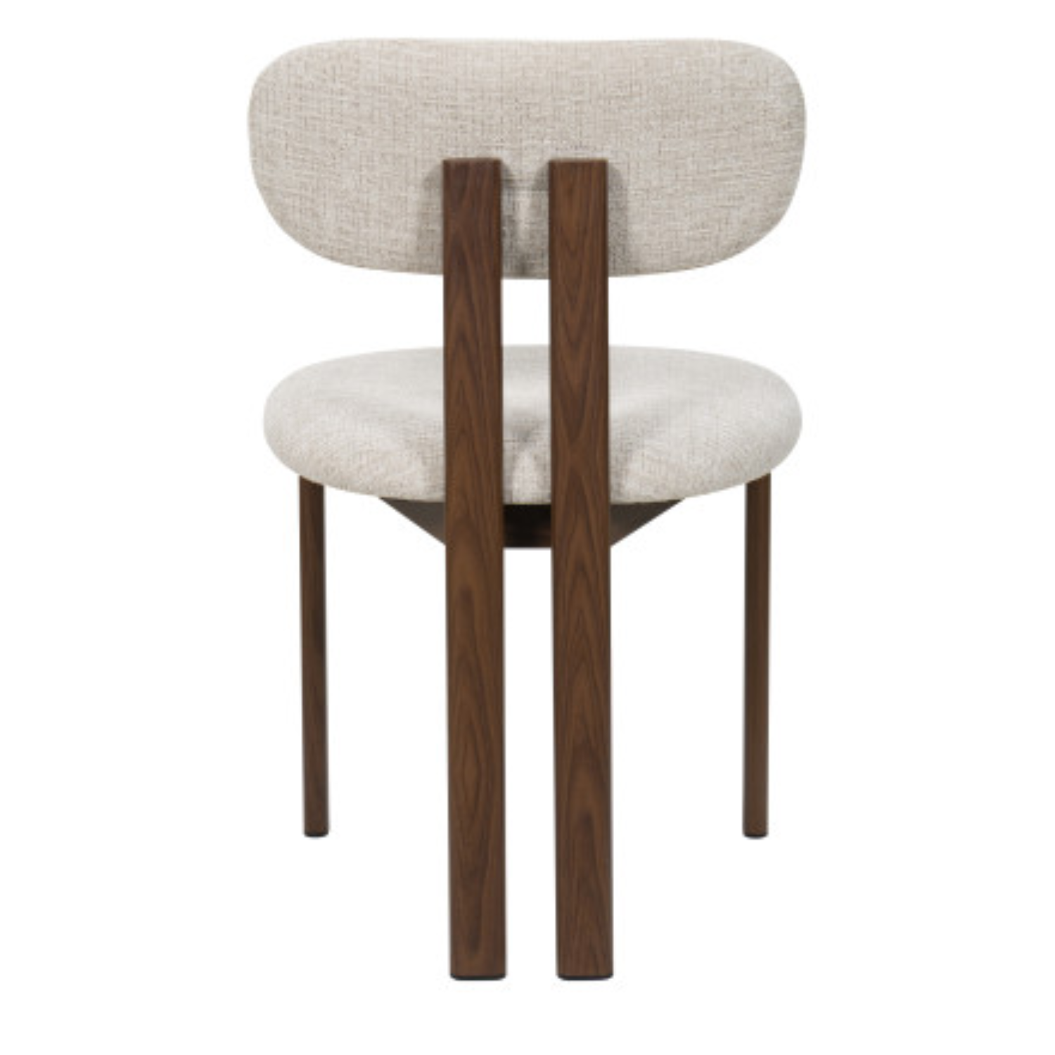 Chaise design VARENA – Assise et dossier en tissu, piétement acier (Blanc ou Beige)