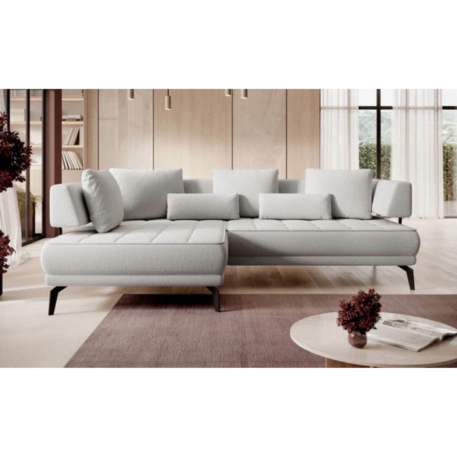 Canapé d'angle – Design Moderne et Confort Personnalisé avec Mécanisme Électrique