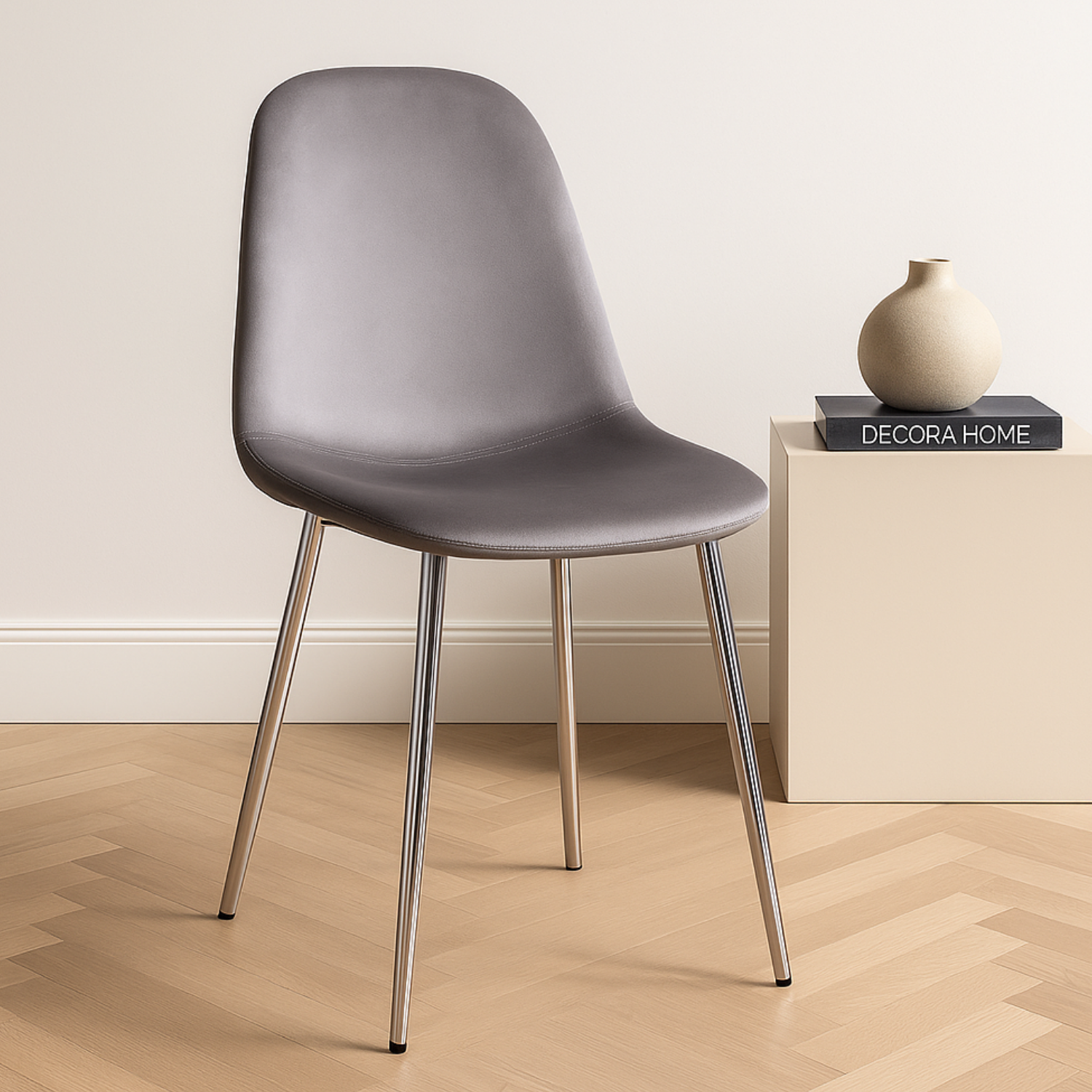 Chaises Scandinaves en Velours  – Couleurs Tendance & Pieds Métal