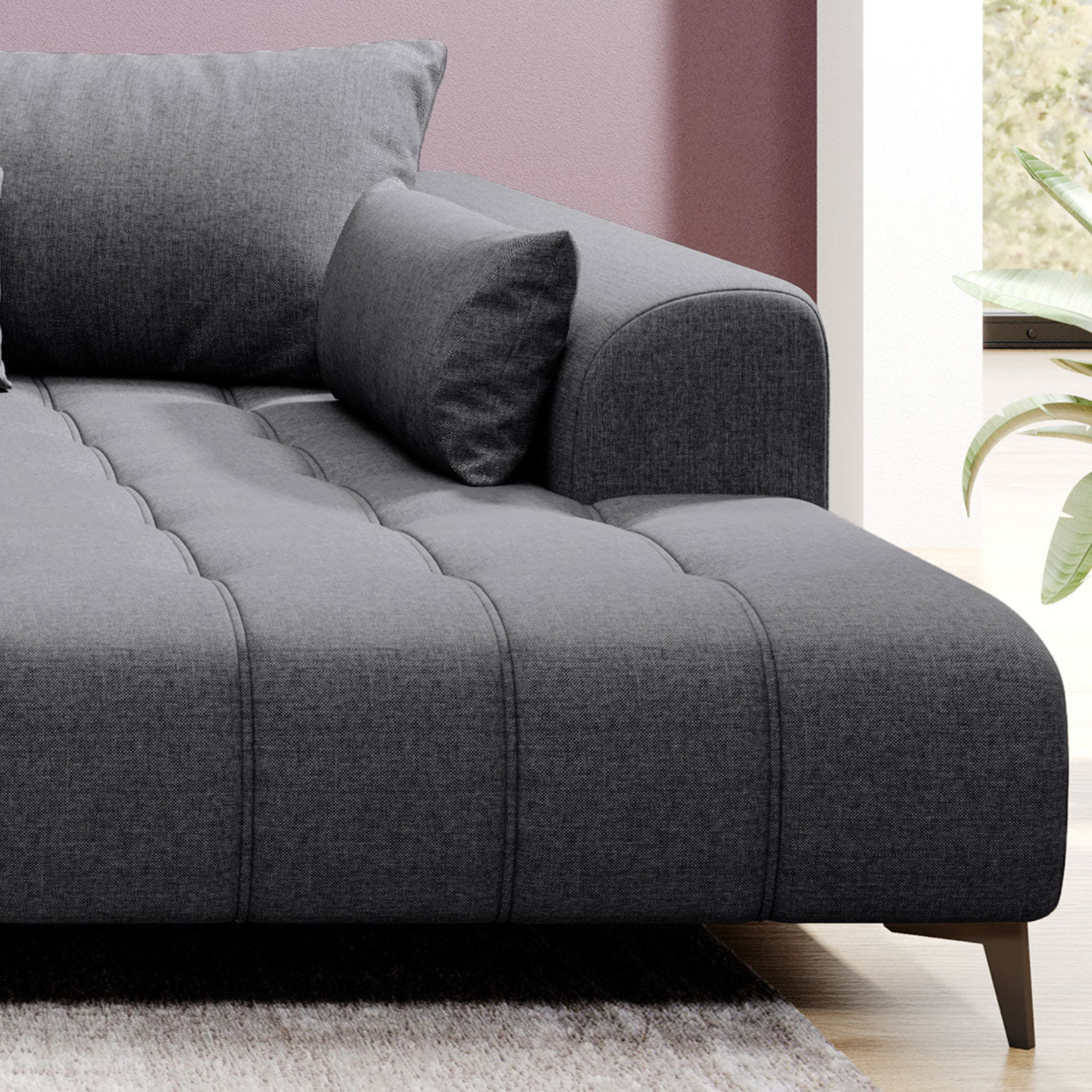 Canapé d’Angle  – Grand Confort avec Profondeur d’Assise Réglable Électriquement