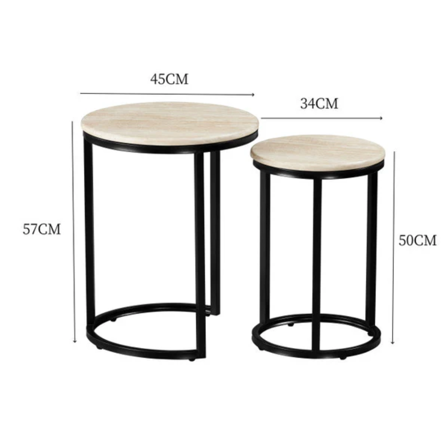 Table Zyra Design – Plateau Céramique Travertin et Piétement Acier Moderne
