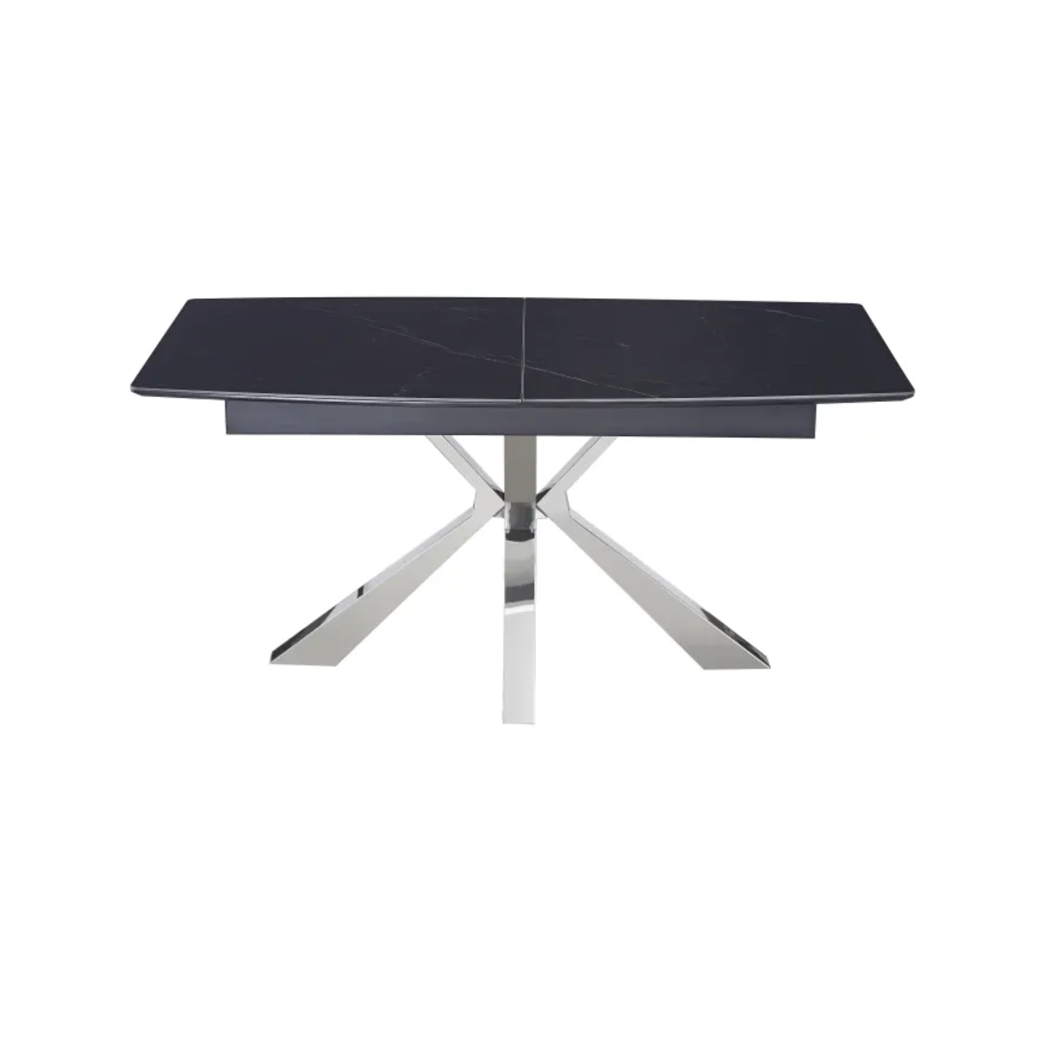 Table a manger extensible en marbre et pieds métallique