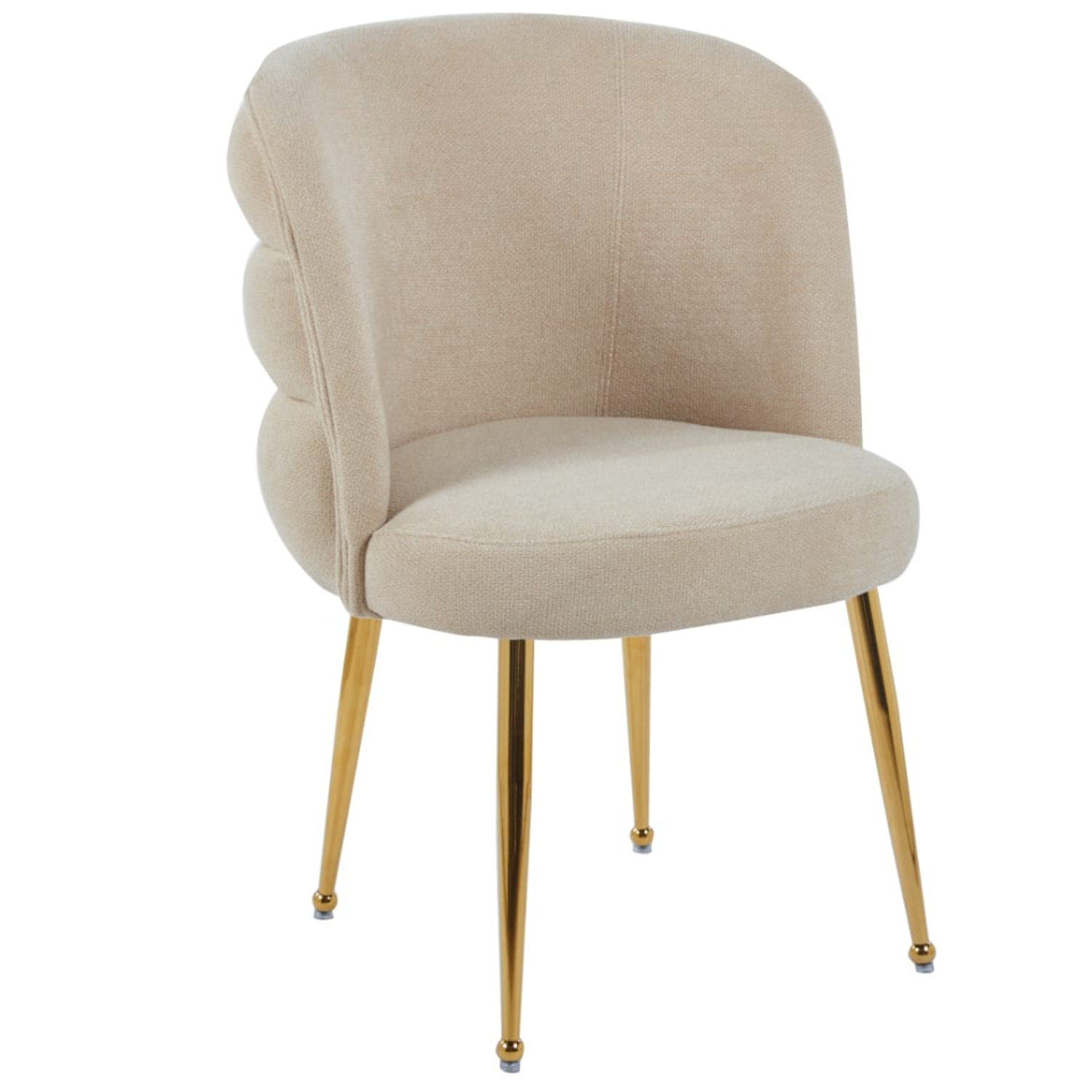 Chaise en tissu effet lin avec piètement métal– Design moderne et confortable