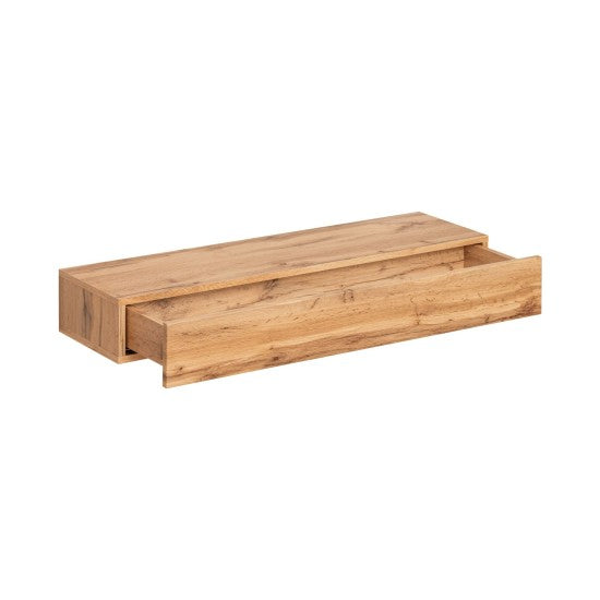 EASY type 05 wall shelf with a drawer, chêne Wotan — vue 3