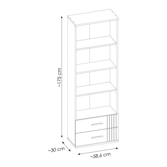 Étagère SIGMA 60 cm, Three Shelves and Two Drawers — vue 4