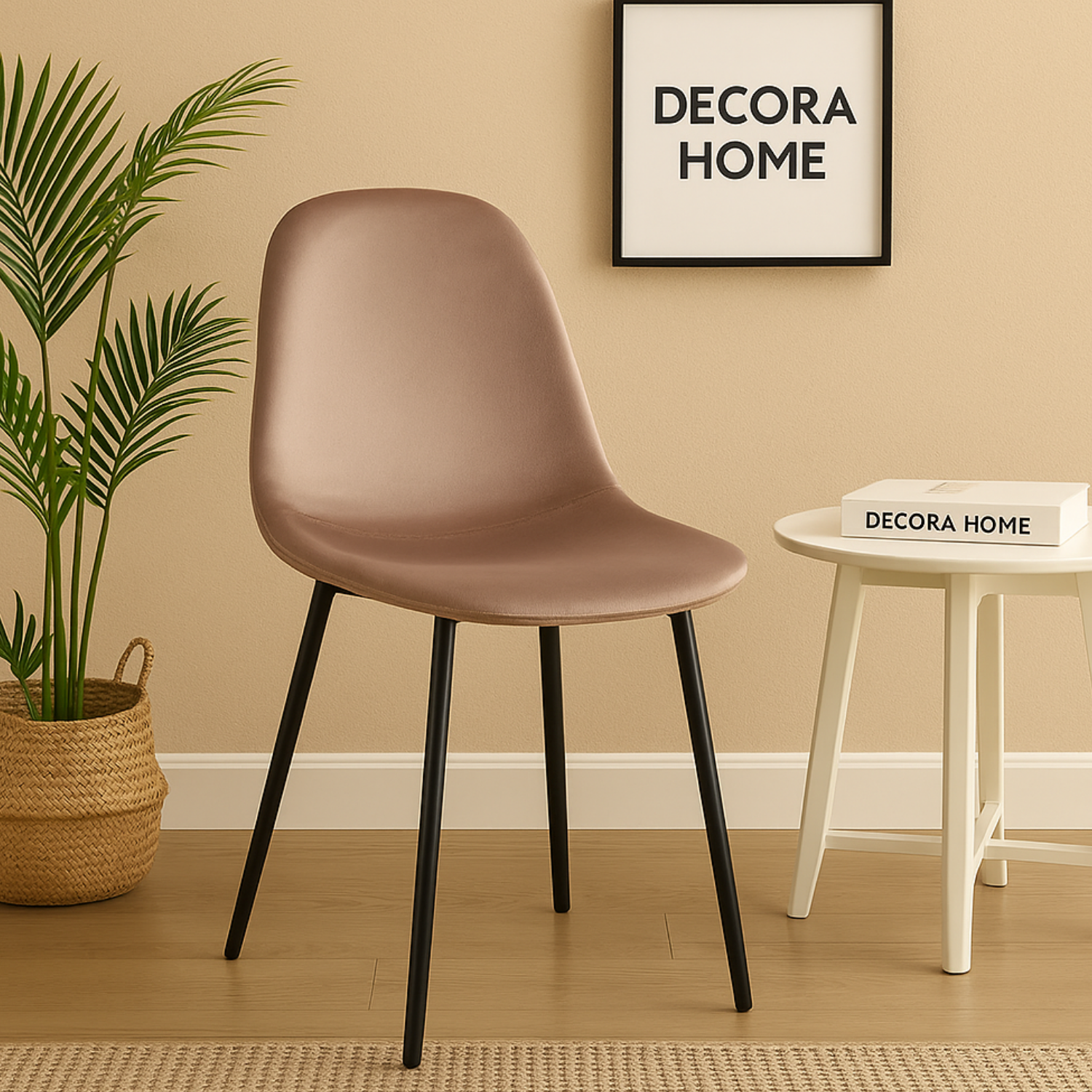 Chaises Scandinaves en Velours  – Couleurs Tendance & Pieds Métal