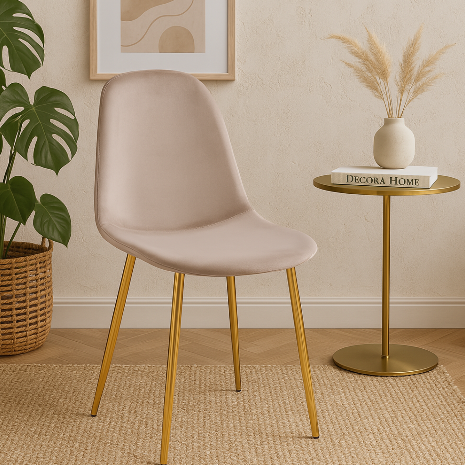 Chaises Scandinaves en Velours  – Couleurs Tendance & Pieds Métal