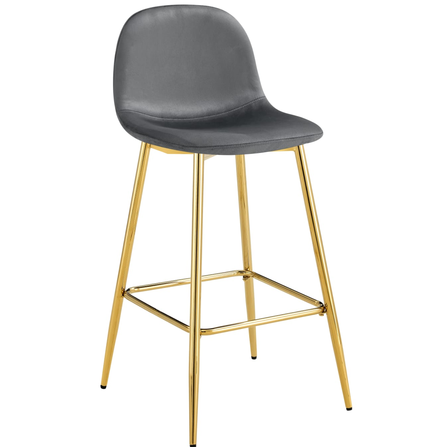 Tabouret de bar élégant en velours et métal doré – Chic, Confort et Style Scandinave