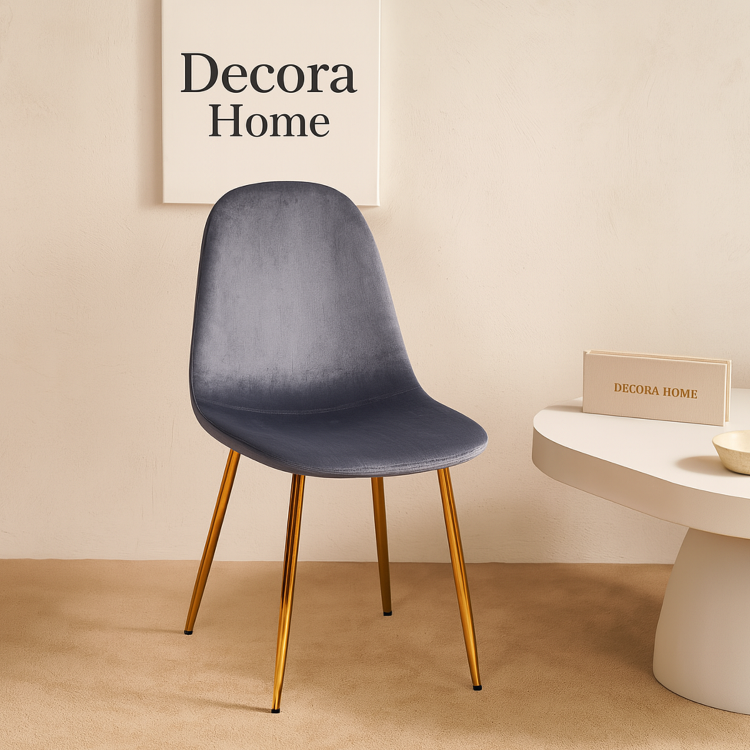 Chaises Scandinaves en Velours  – Couleurs Tendance & Pieds Métal