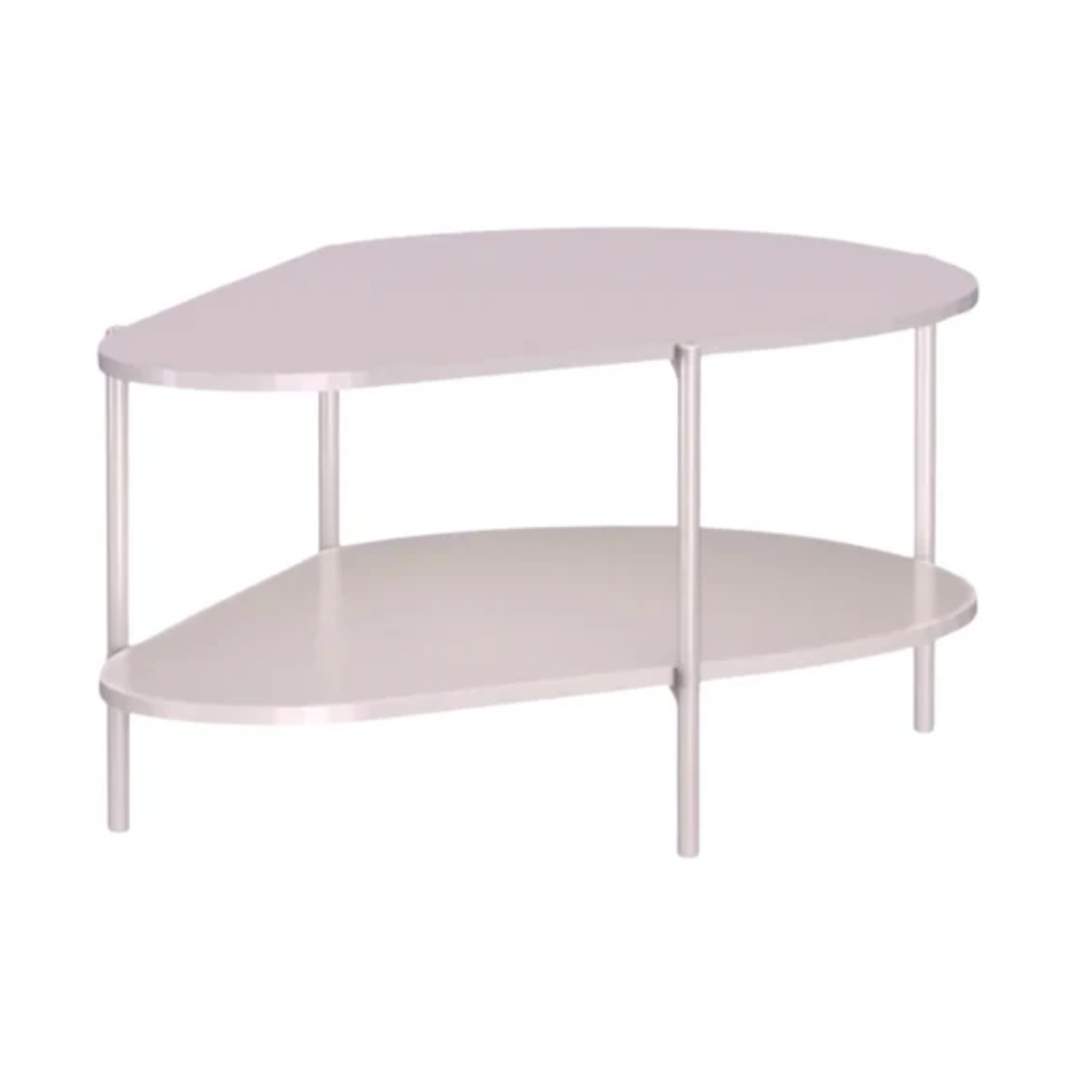 Table Basse Moderne à Deux Niveaux avec Structure en Métal