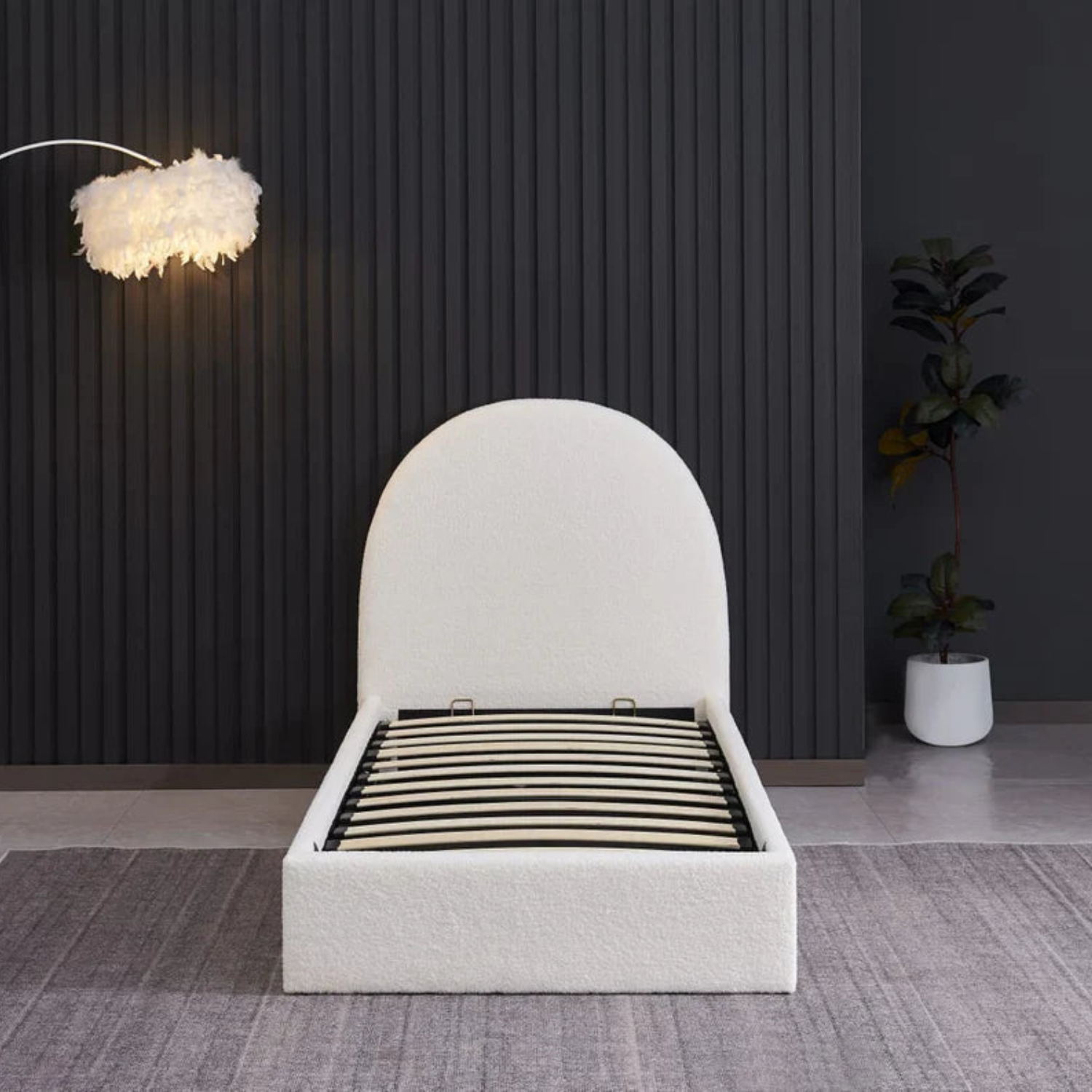 Lit Coffre Double Allegra – Élégance & Rangement Discret