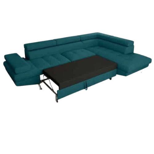 Canapé d'angle convertible panoramique 5 places avec coffre – Confort, design et praticité au quotidien