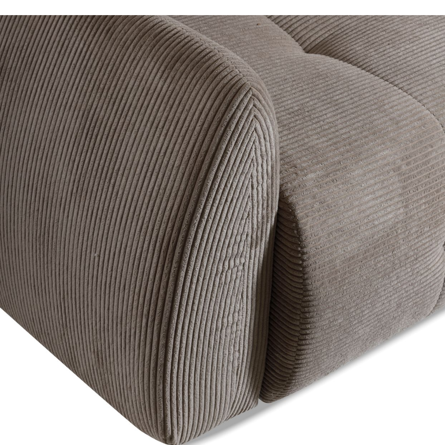 Canapé d'angle extensible matelassé 252 cm avec coffre marron