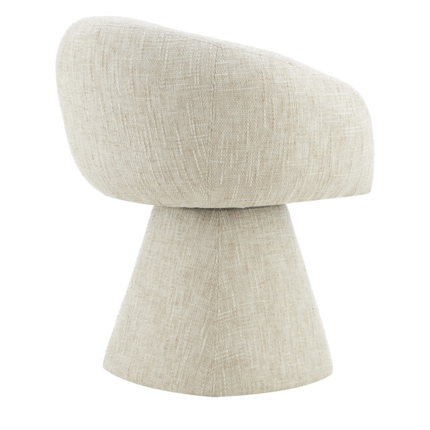 Chaise design – Assise et dossier en tissu bouclé, piétement acier (Beige / Gris clair)