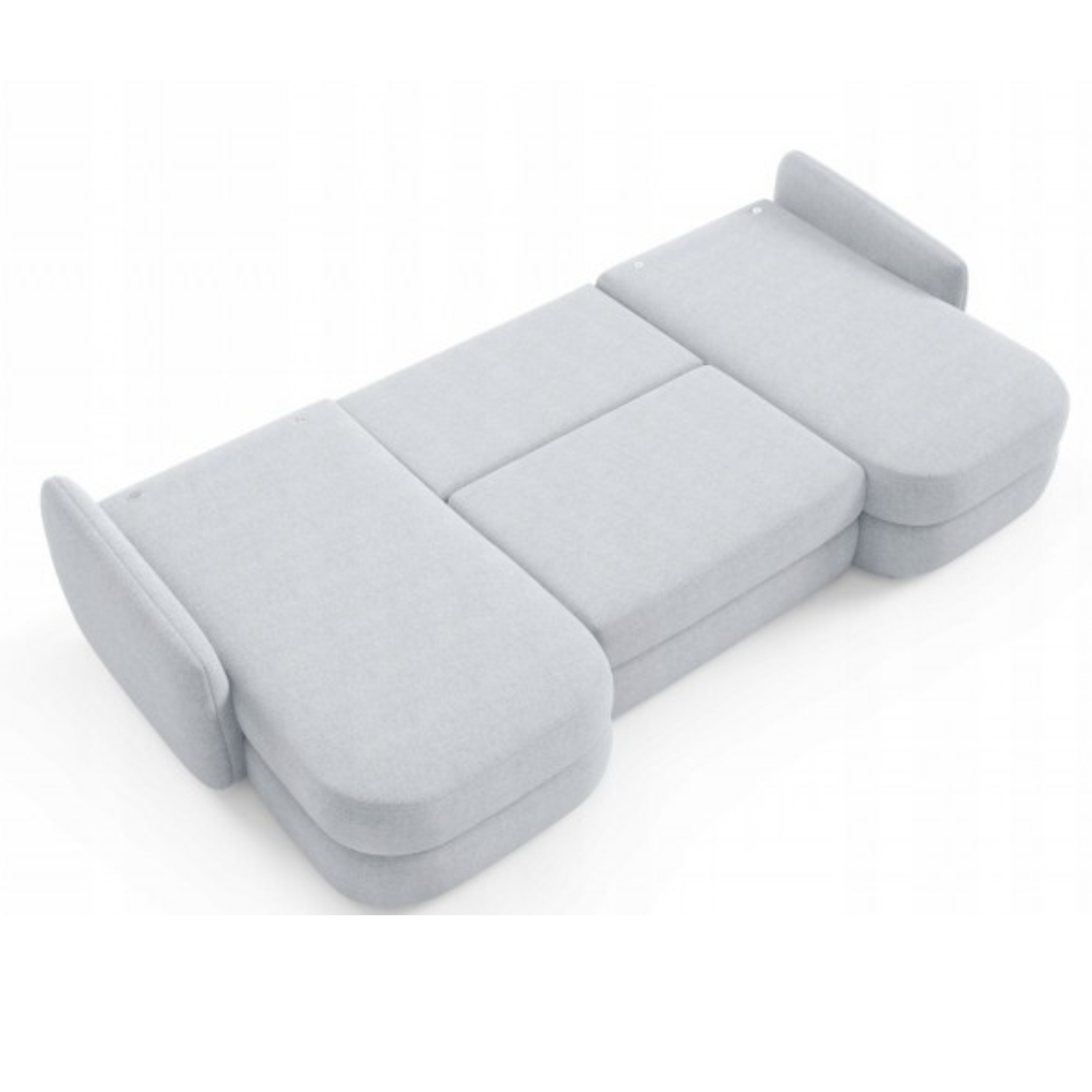 Canapé d’angle en U extensible avec rangement – Tissu Muse – 332 cm – Crème
