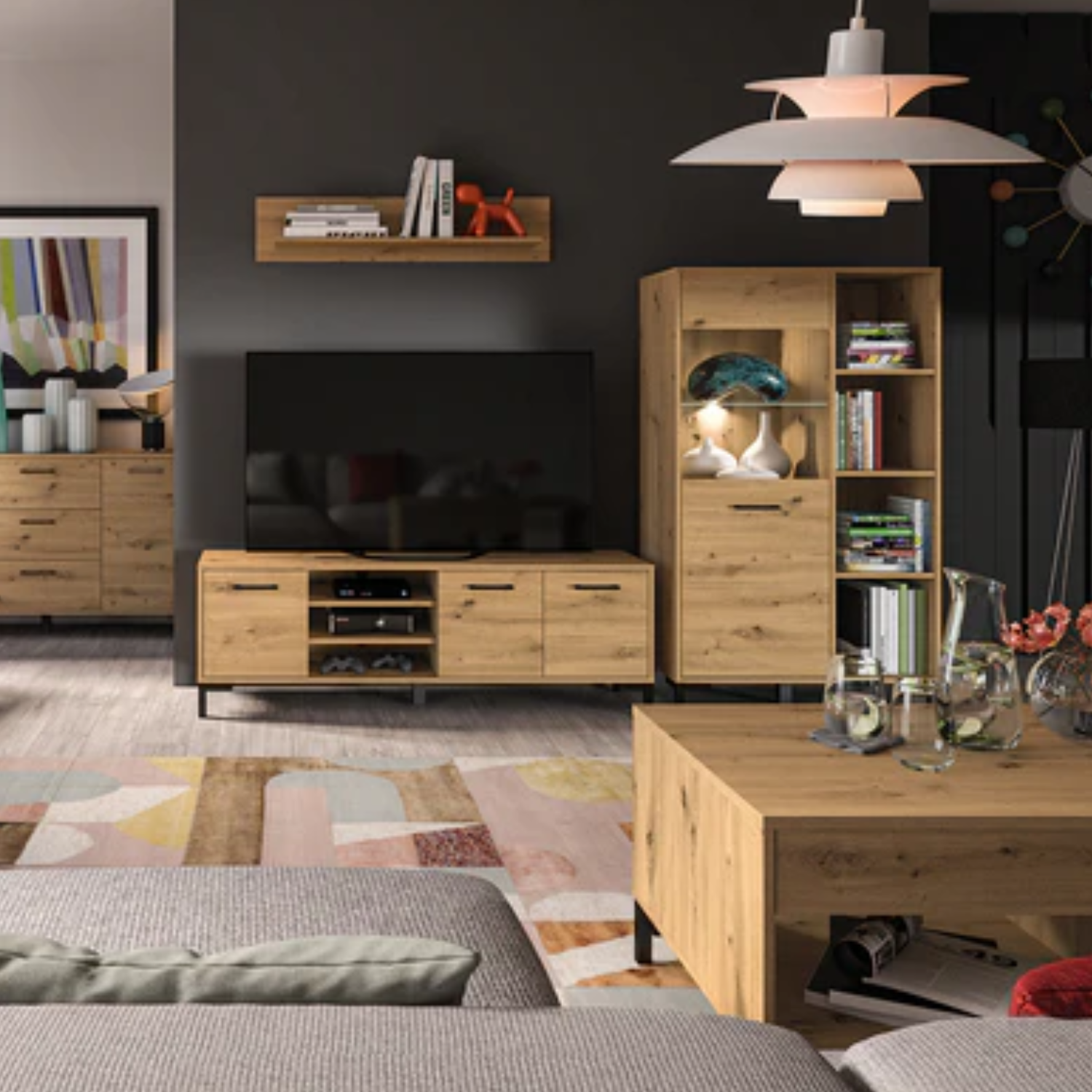 Table Basse Contemporaine en Chêne Artisanal - Élégante et Résistante