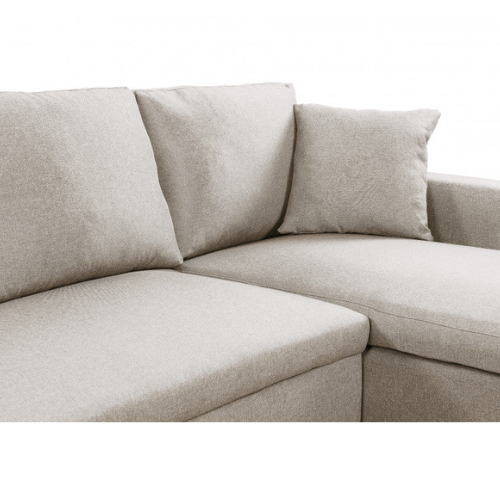Canapé U panoramique convertible avec 2 coffres en tissu