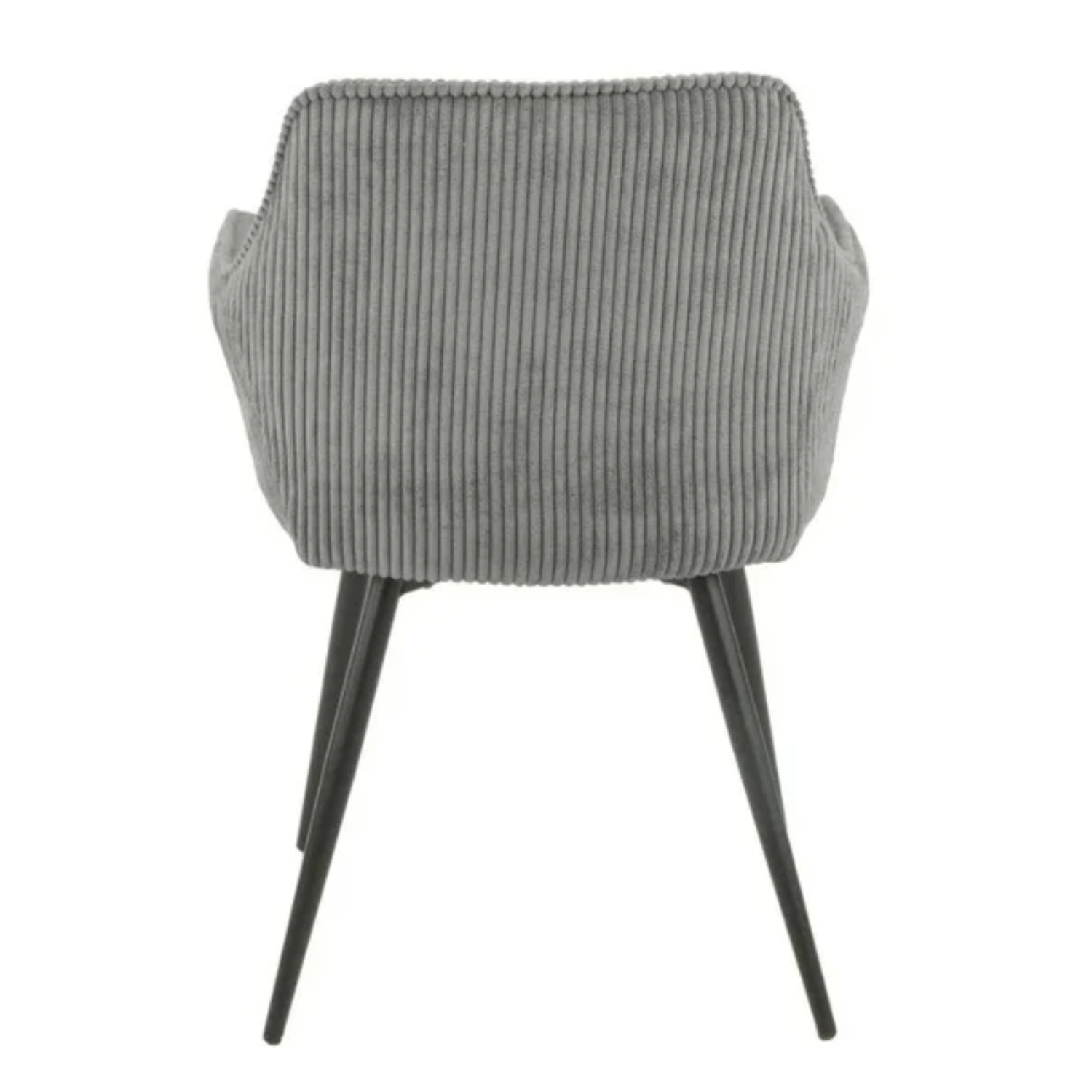 Chaise en tissu marron & anthracite avec pieds métal noir