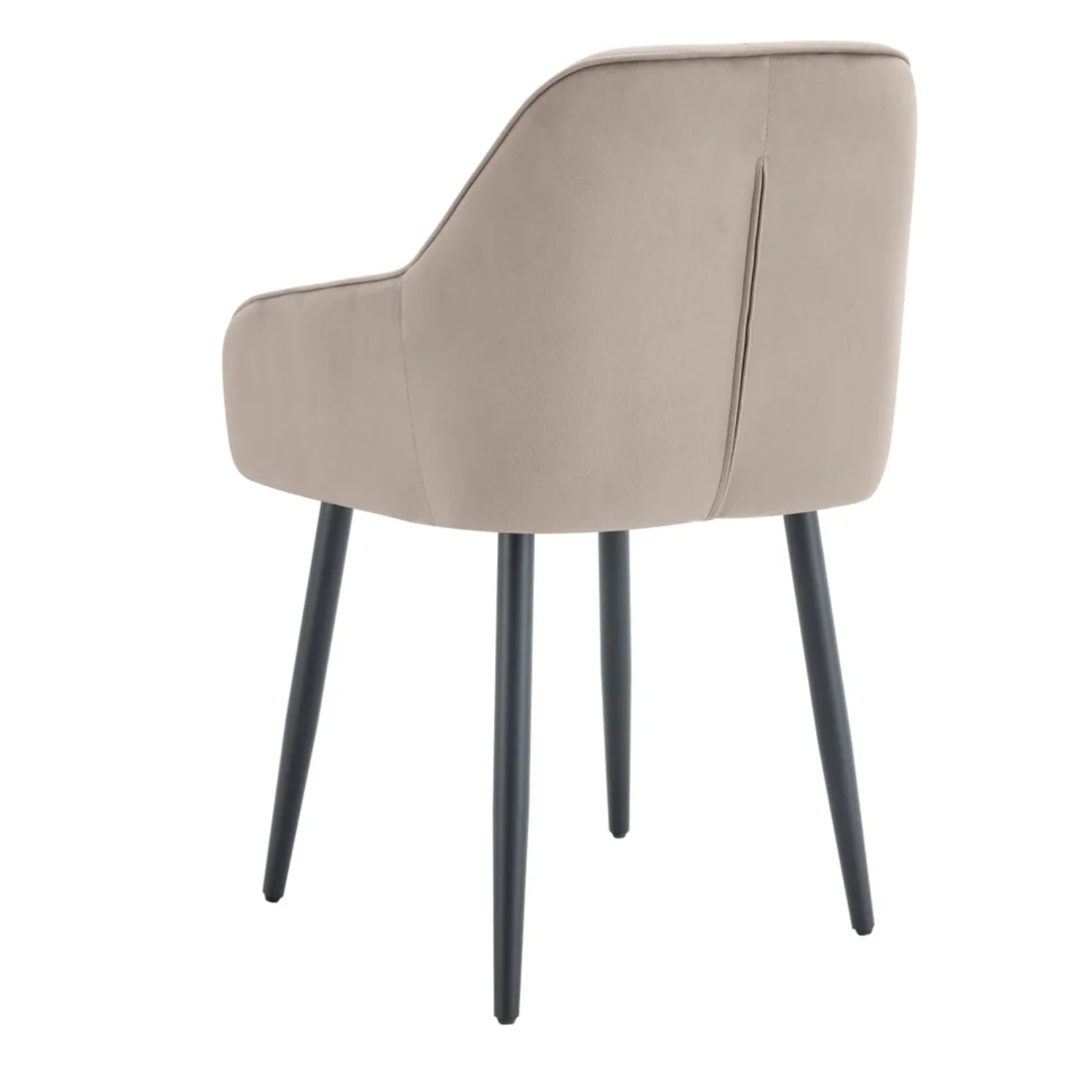 Chaise Assise en velours avec Piètement en métal noir