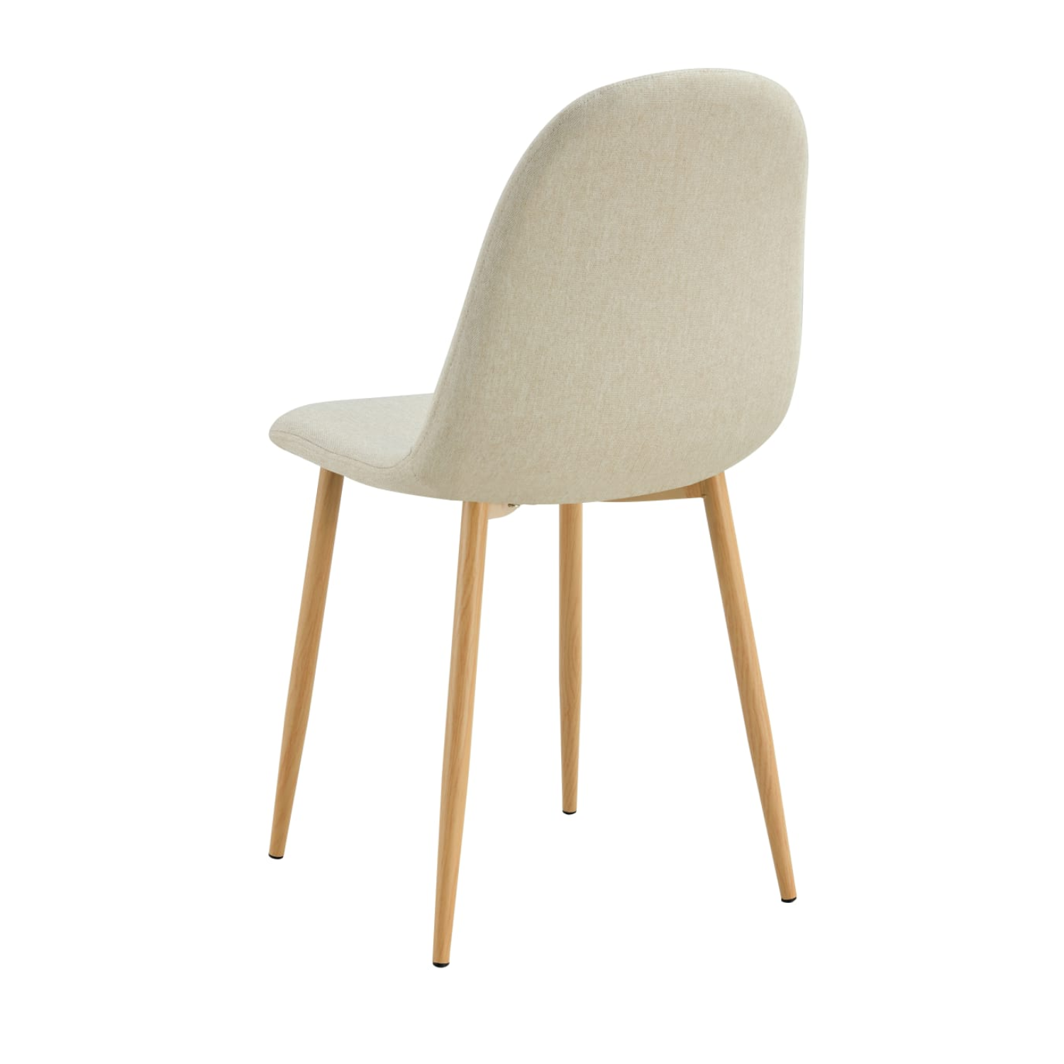 Chaise scandinave avec piètement bois et assise en tissu