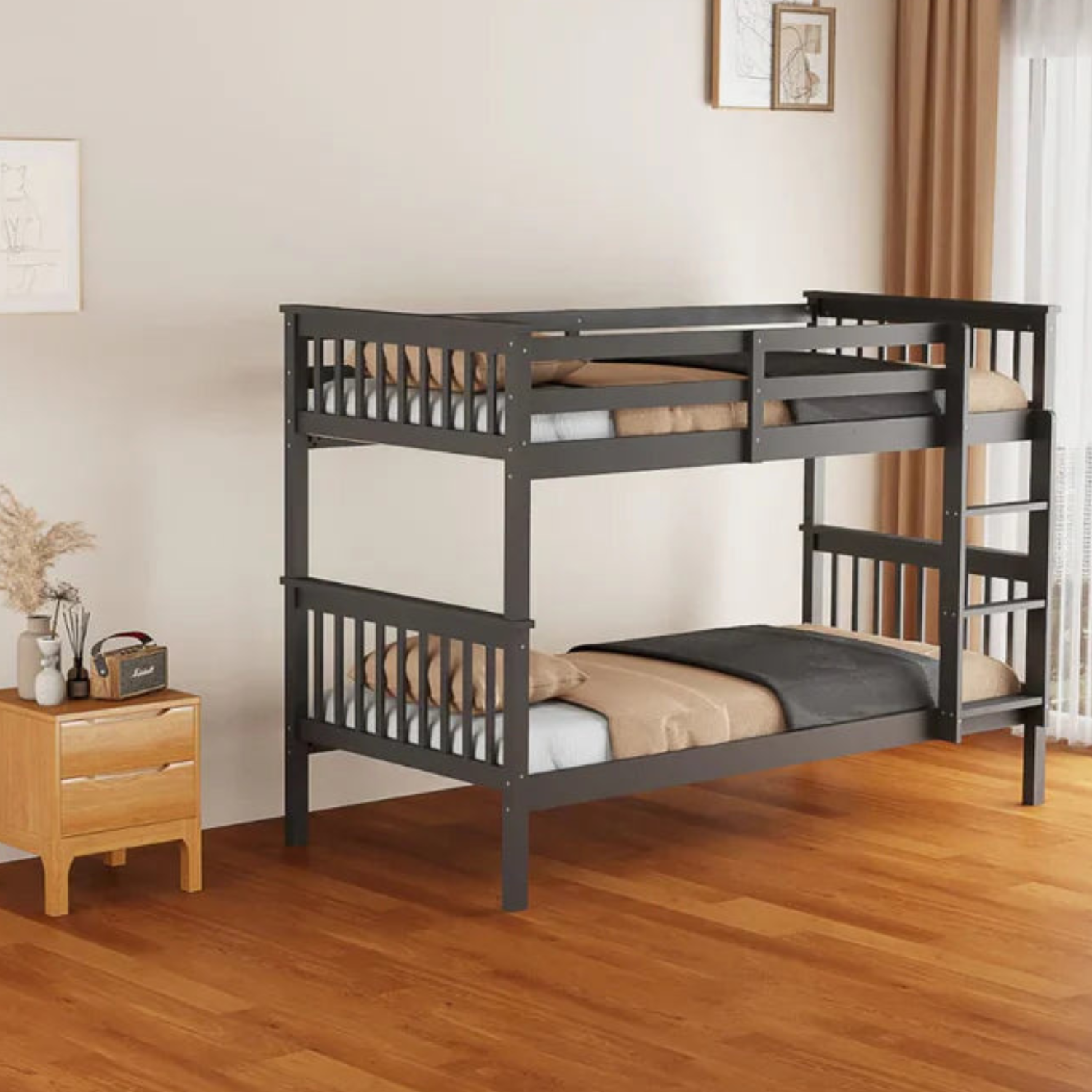 Lit superposé en bois Modèle 2+1 et 1+1