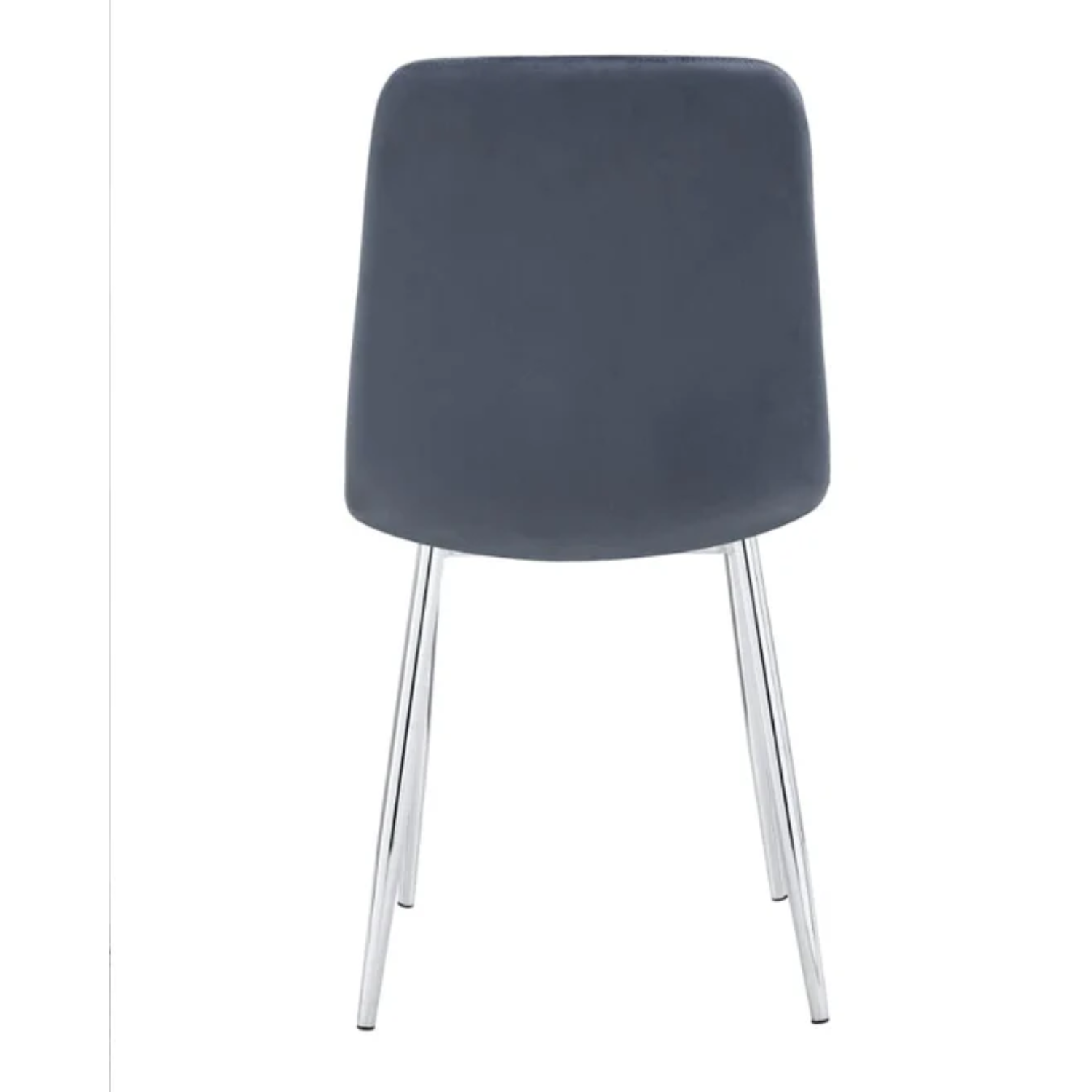 Chaise avec assise en tissu velours et piètement en acier