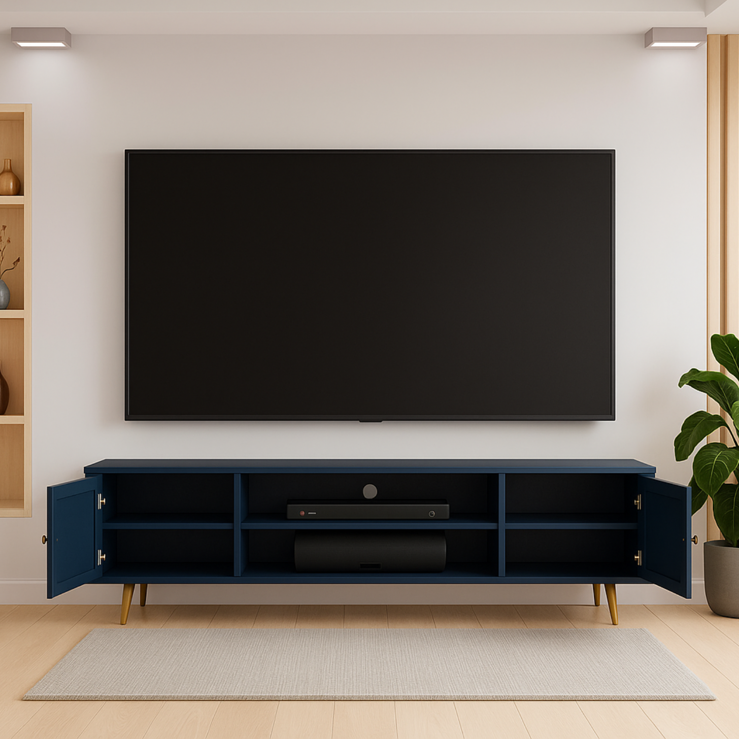 Meuble TV Labrador avec Bordure ABS - Design Moderne et Résistant aux Rayures