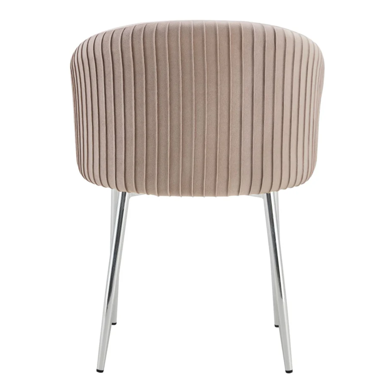 Chaise avec assise en velours et piètement en acier