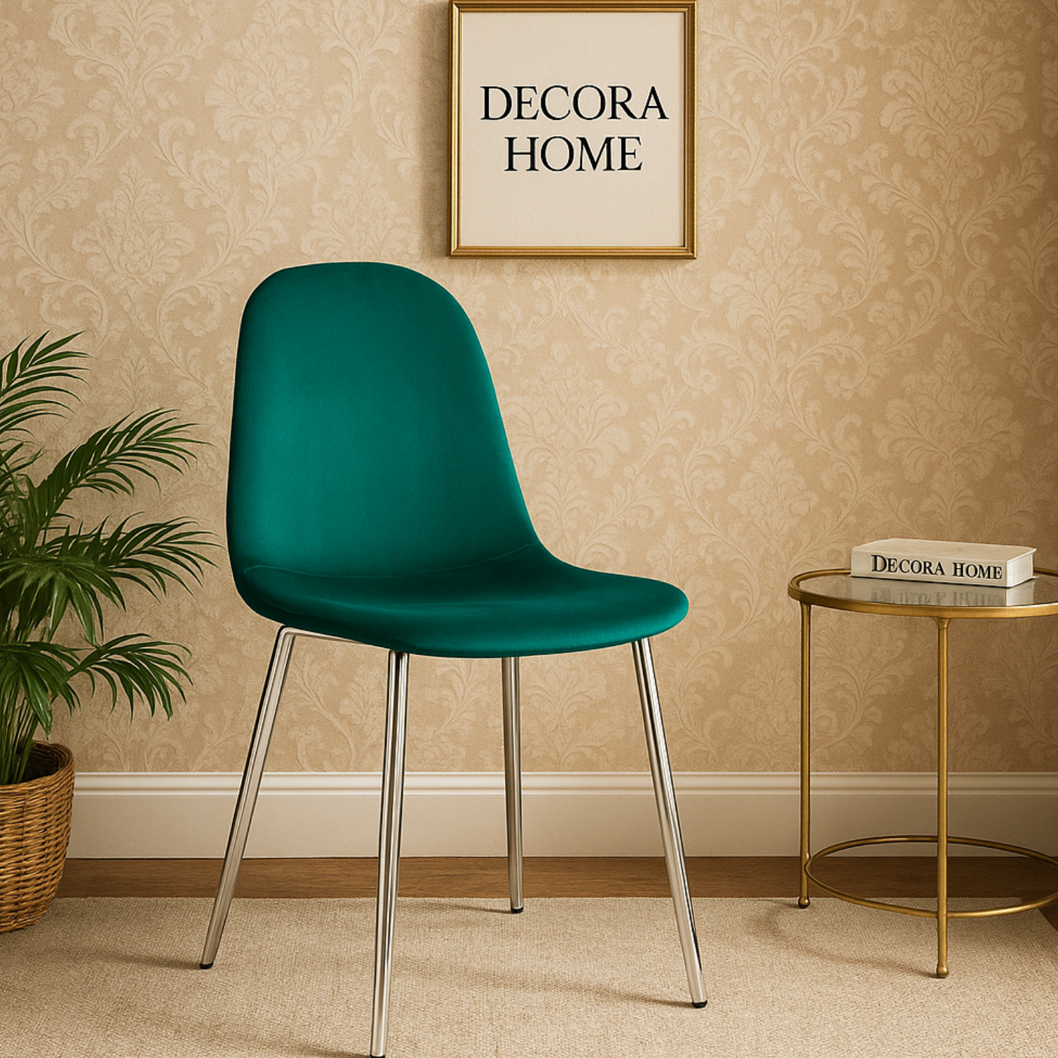 Chaises Scandinaves en Velours  – Couleurs Tendance & Pieds Métal