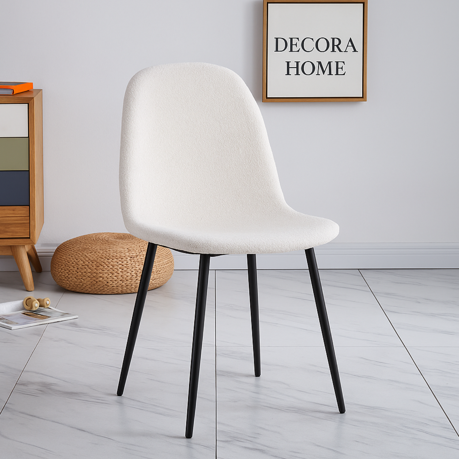 Chaises Scandinaves en Velours  – Couleurs Tendance & Pieds Métal