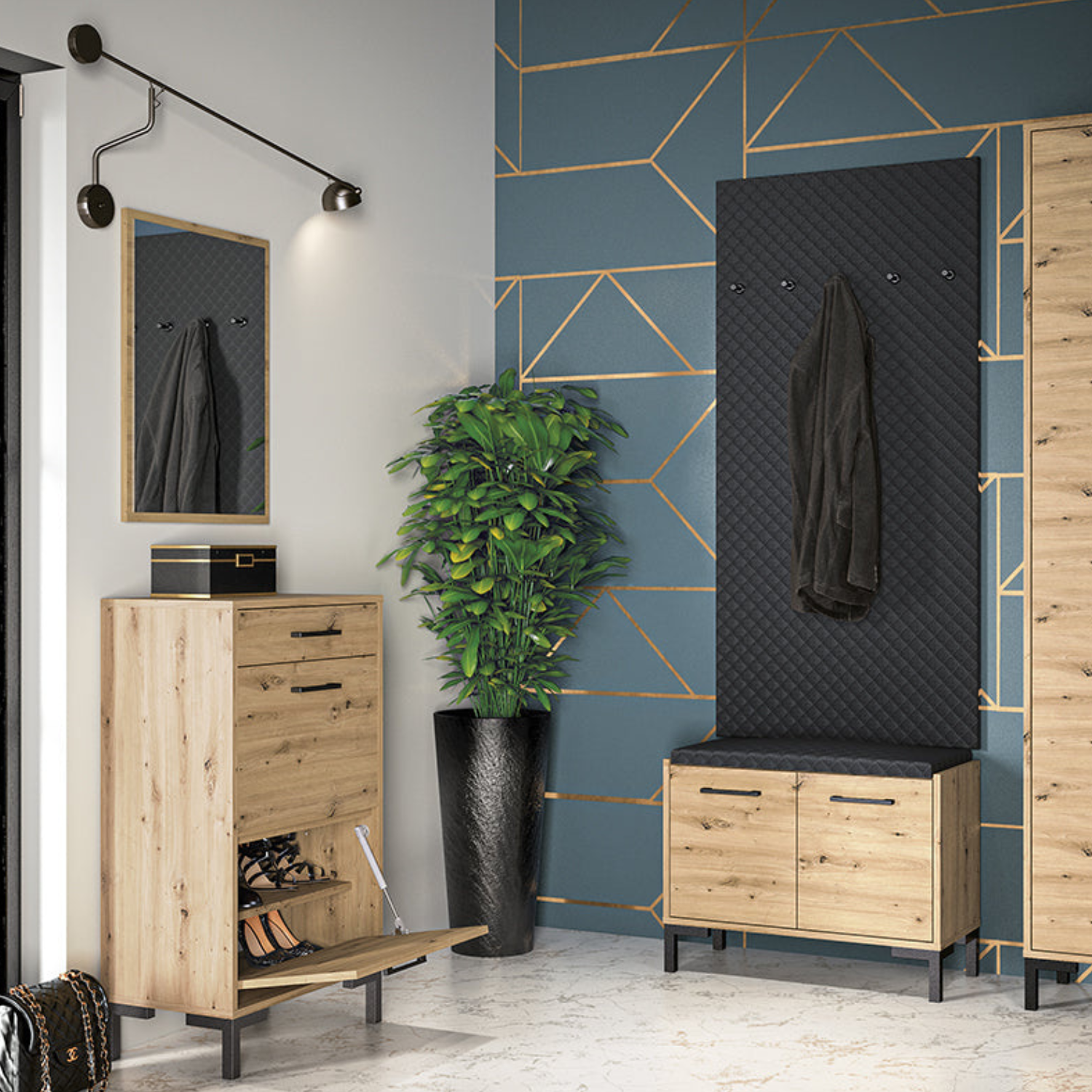 Cintre Rembourré Noir - Élégance et Praticité pour Votre Rangement